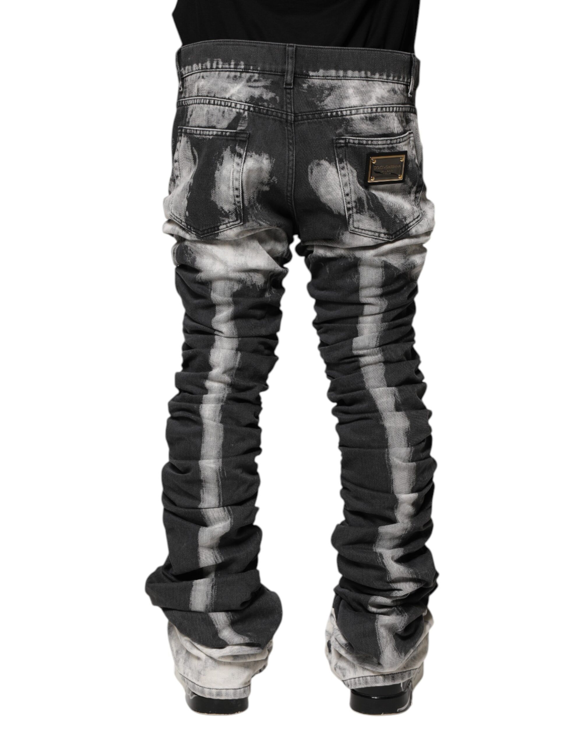Tie Dye Straight Denim Men's Jeans - Dolce & Gabbana - Modalova