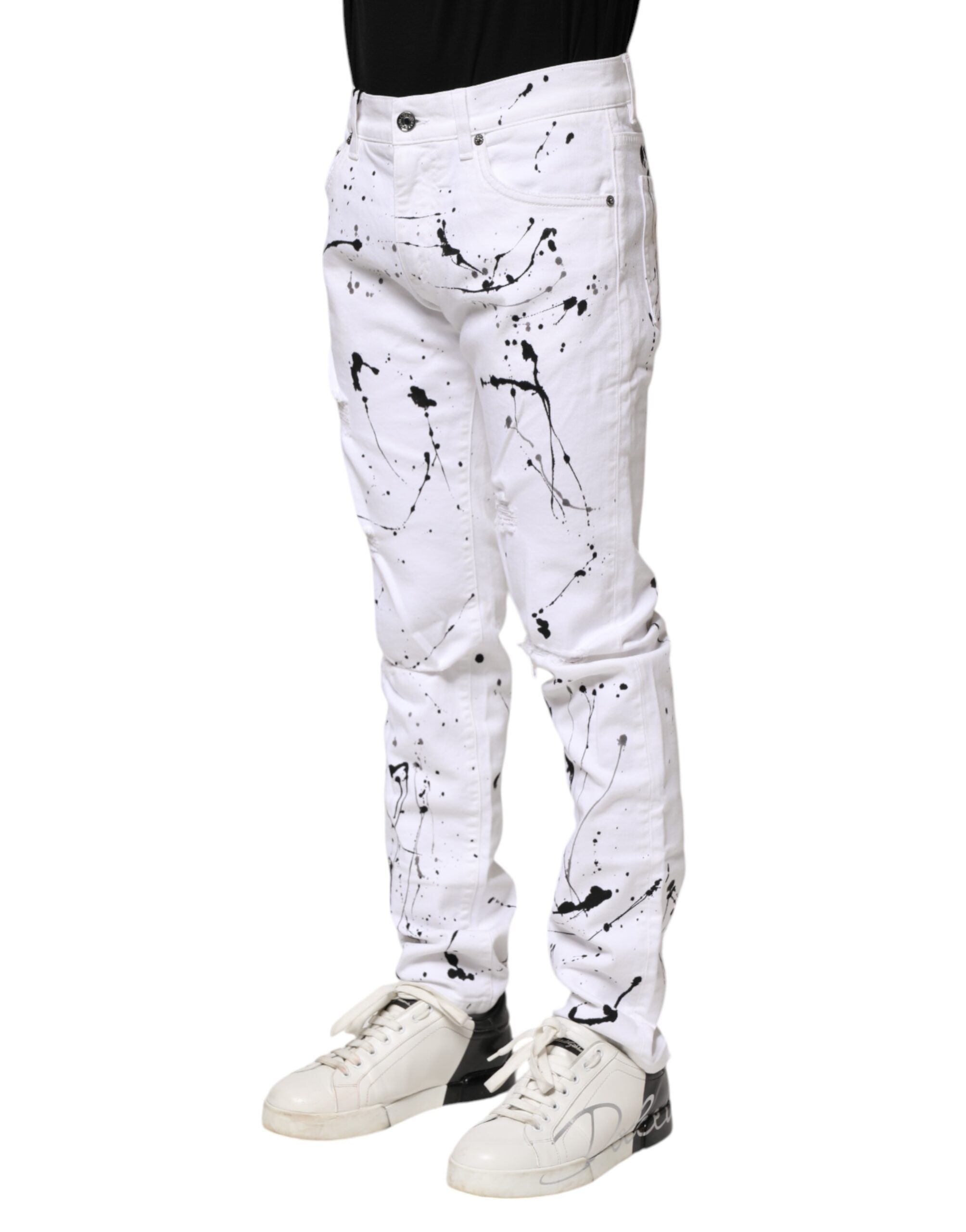 ColorSplash Skinny Denim Men's Jeans (Pre-Owned) - Dolce & Gabbana - Modalova