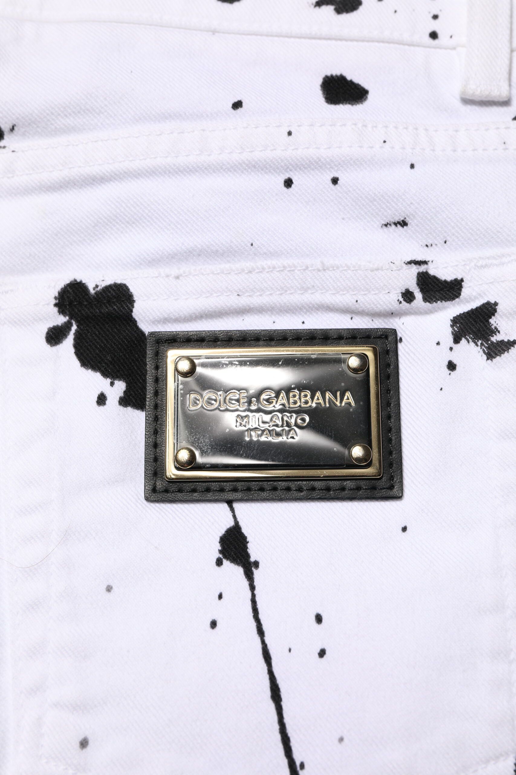ColorSplash Skinny Denim Men's Jeans (Pre-Owned) - Dolce & Gabbana - Modalova