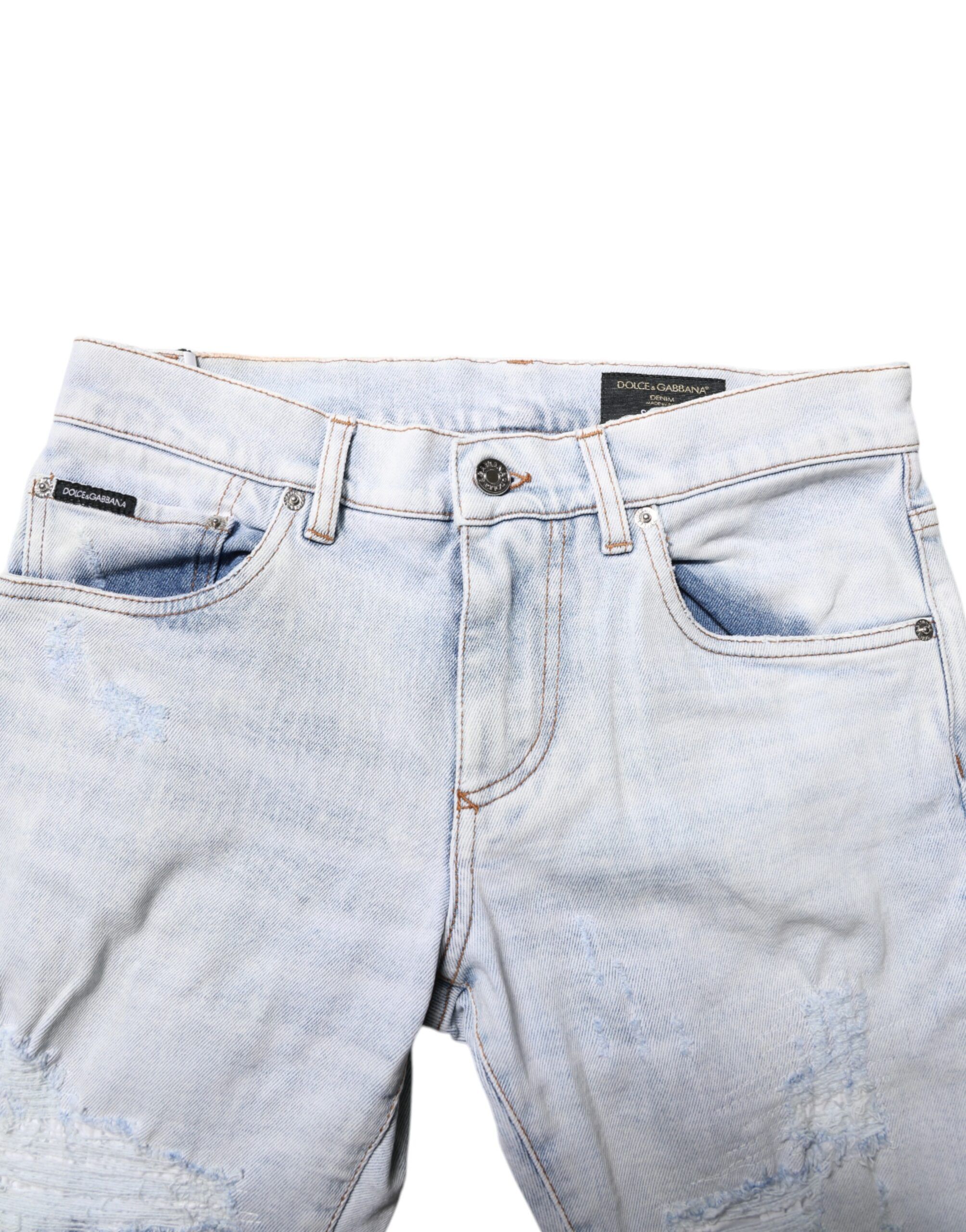 Tattered Skinny Denim Men's Jeans (Pre-Owned) - Dolce & Gabbana - Modalova