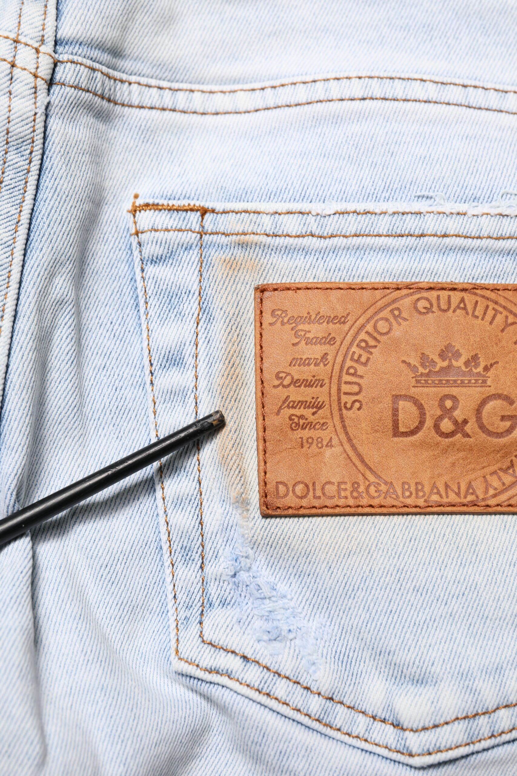 Tattered Skinny Denim Men's Jeans (Pre-Owned) - Dolce & Gabbana - Modalova