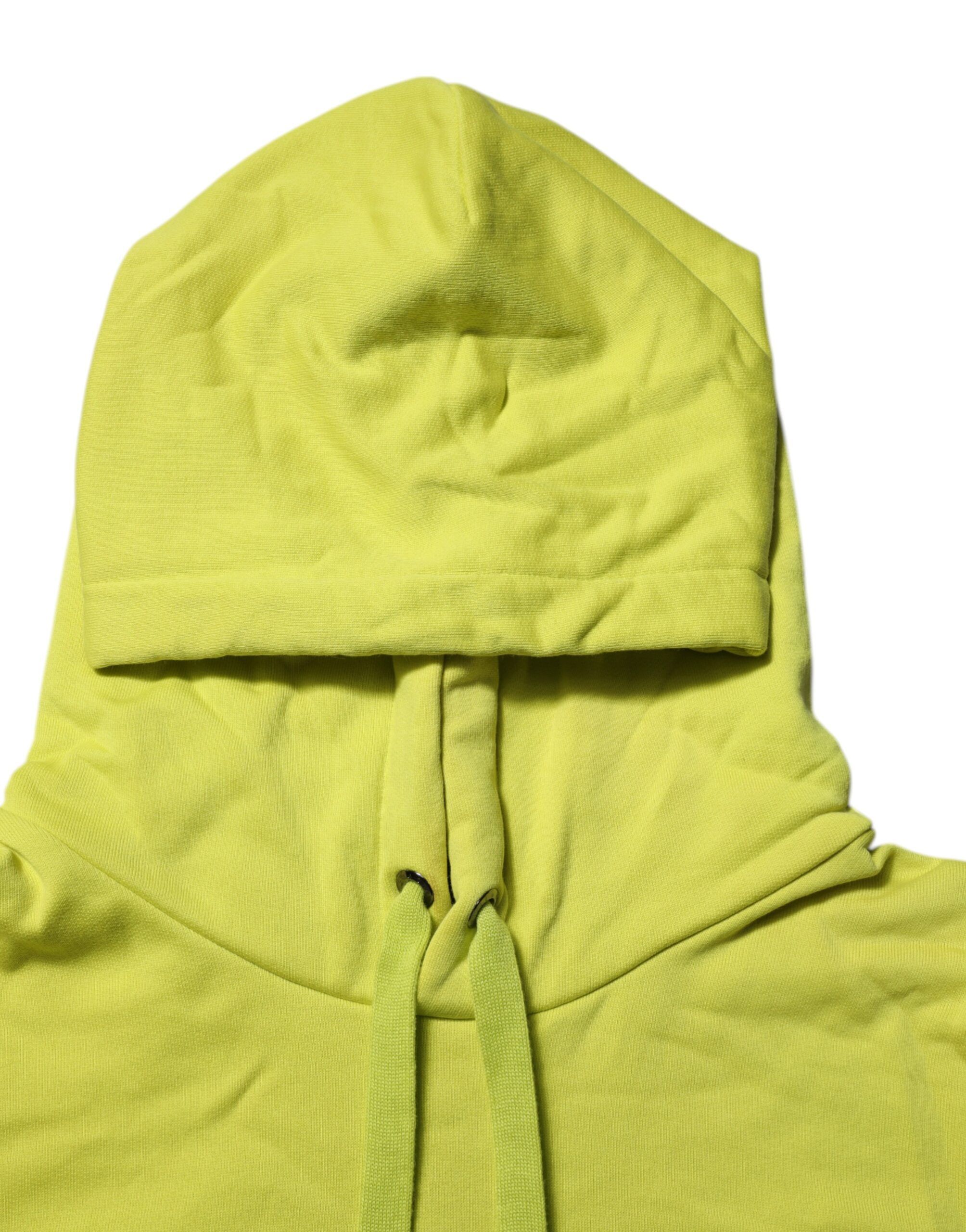 Green Cotton Hooded Logo Sweatshirt Men's Sweater - Dolce & Gabbana - Modalova