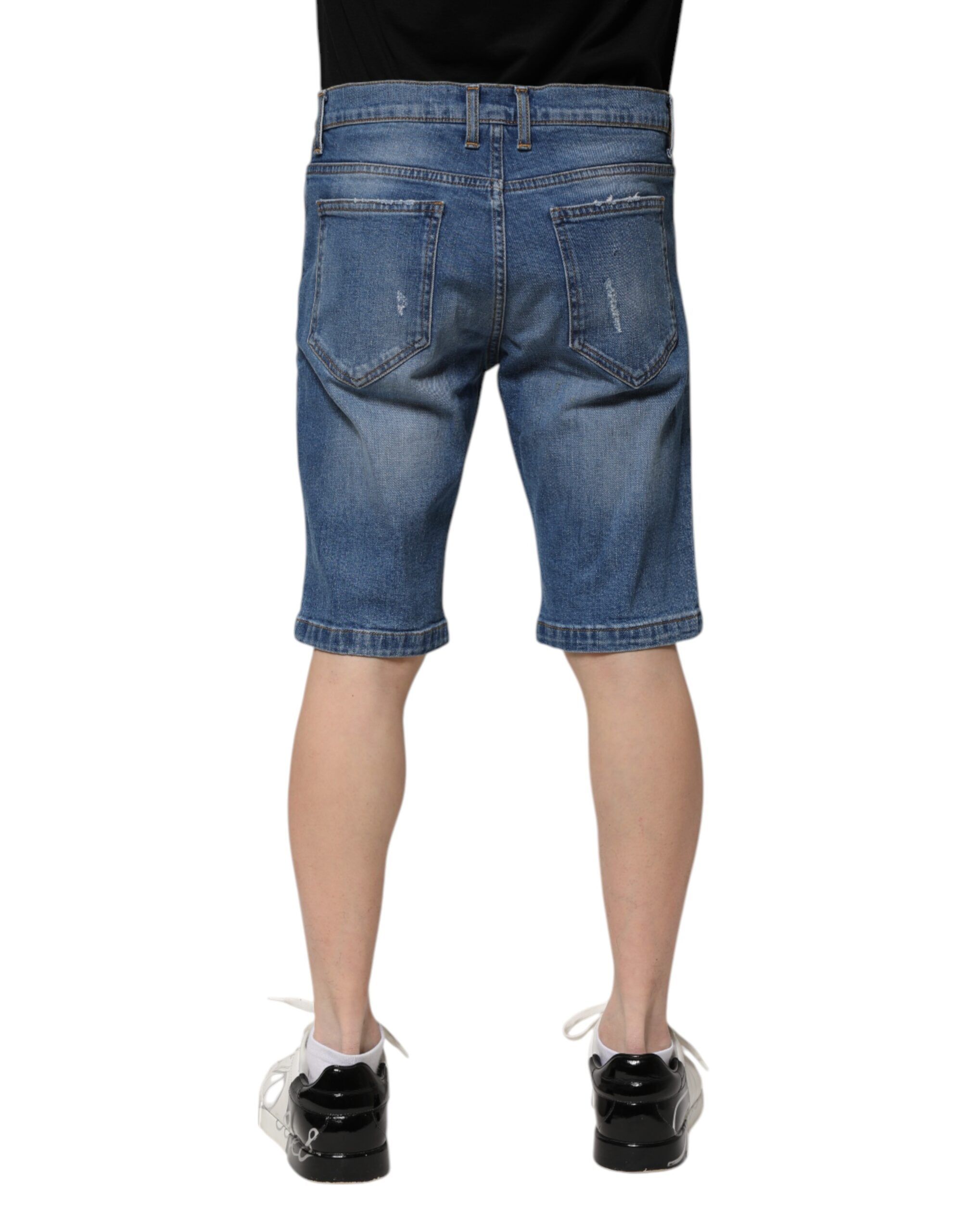 Cotton Stretch Men Denim Bermuda Men's Shorts - Dolce & Gabbana - Modalova