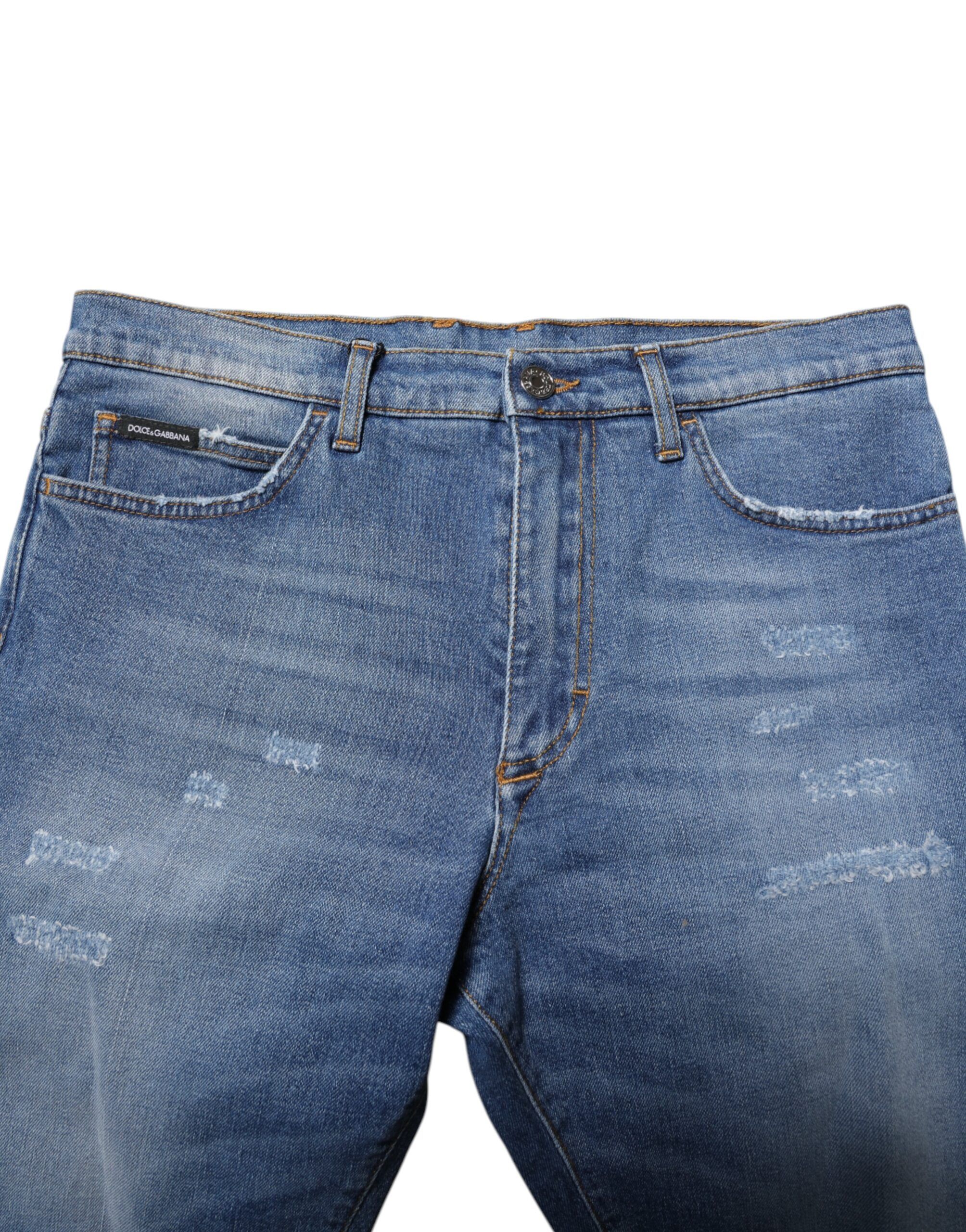 Cotton Stretch Men Denim Bermuda Men's Shorts - Dolce & Gabbana - Modalova