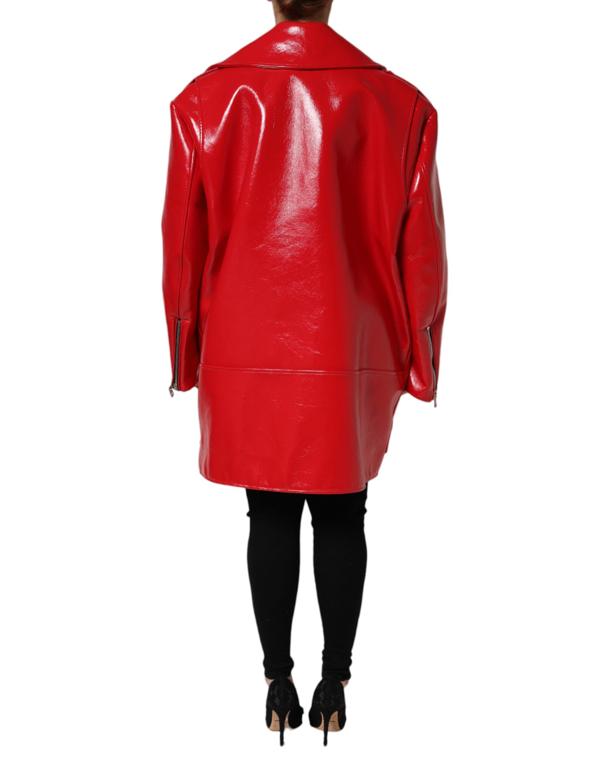 Lambskin Full Zipper Women's Jacket (Pre-Owned) - Dolce & Gabbana - Modalova