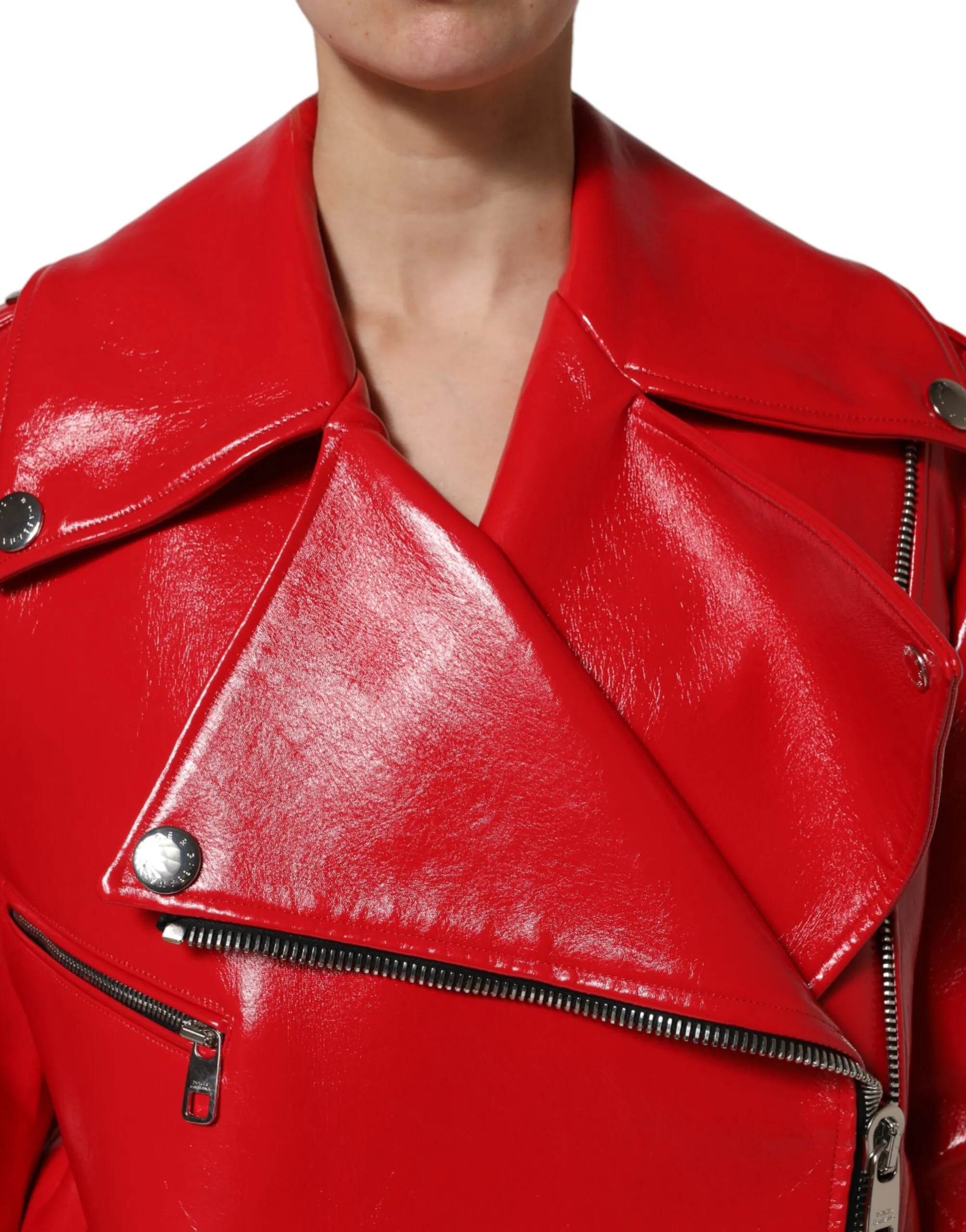 Lambskin Full Zipper Women's Jacket (Pre-Owned) - Dolce & Gabbana - Modalova
