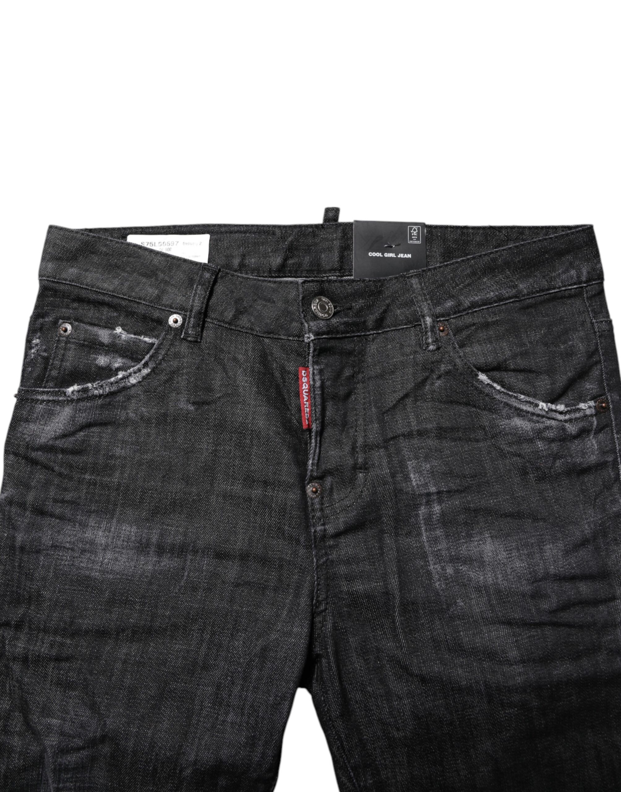 Washed Cotton Mid Waist Skinny Women's Jeans - Dsquared² - Modalova