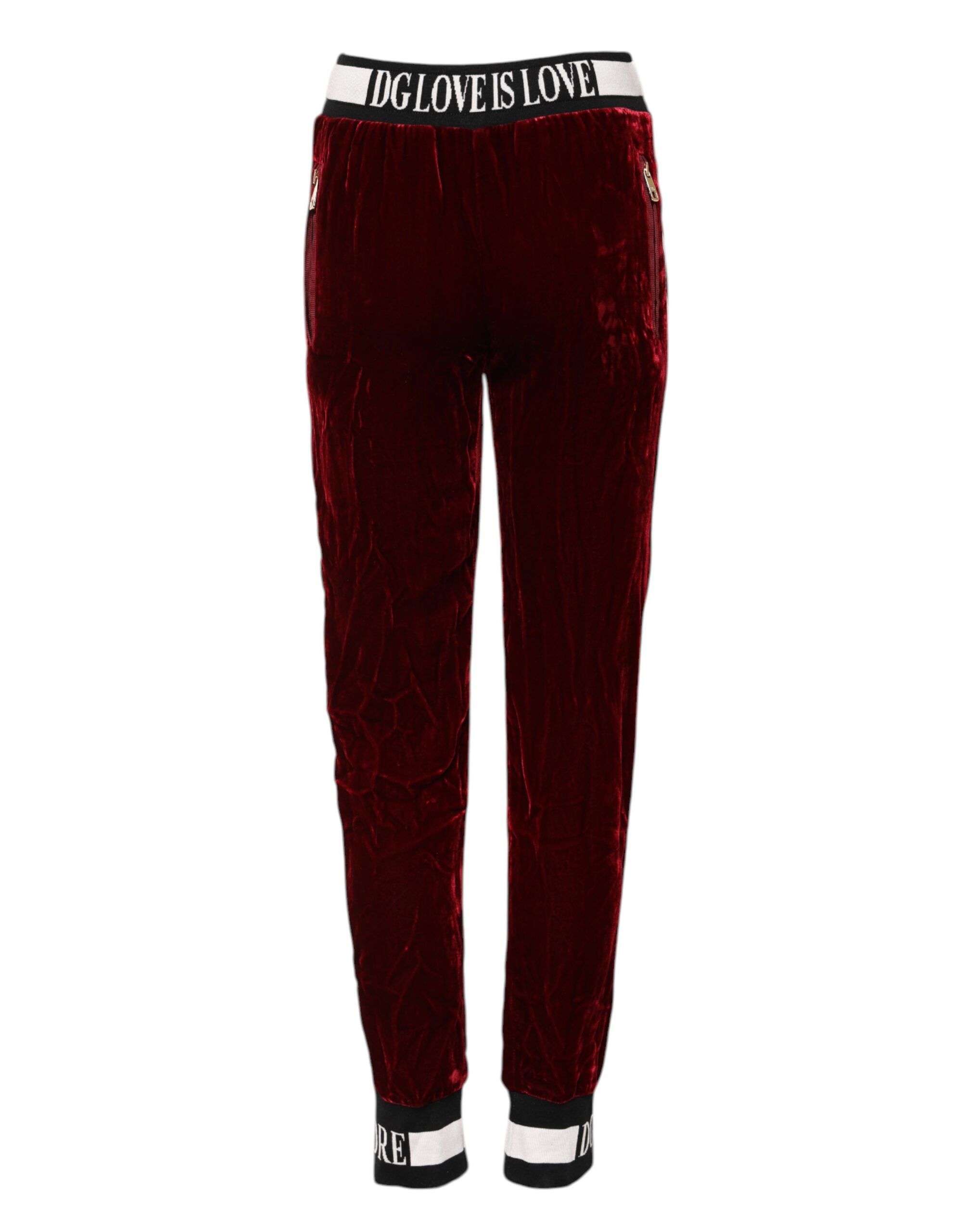 Viscose DG Logo Mid Waist Women's Pants (Pre-Owned) - Dolce & Gabbana - Modalova