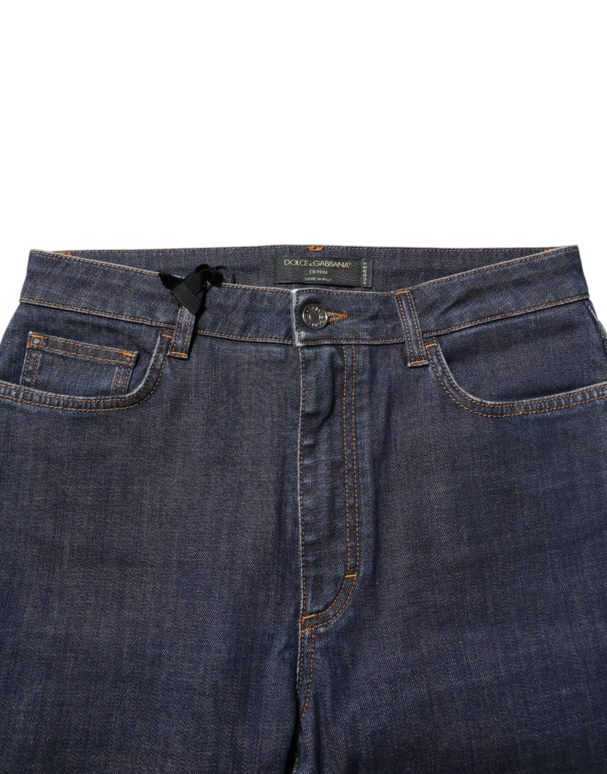 Queen Patch AUDREY Mid Waist Denim Women's Jeans - Dolce & Gabbana - Modalova