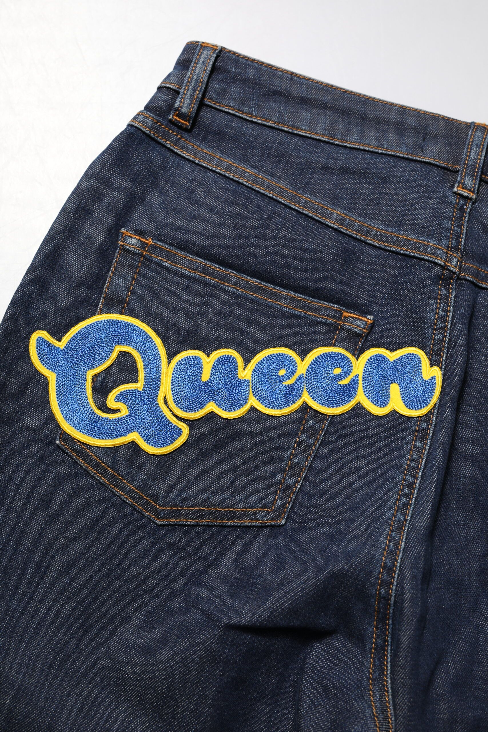 Queen Patch AUDREY Mid Waist Denim Women's Jeans - Dolce & Gabbana - Modalova