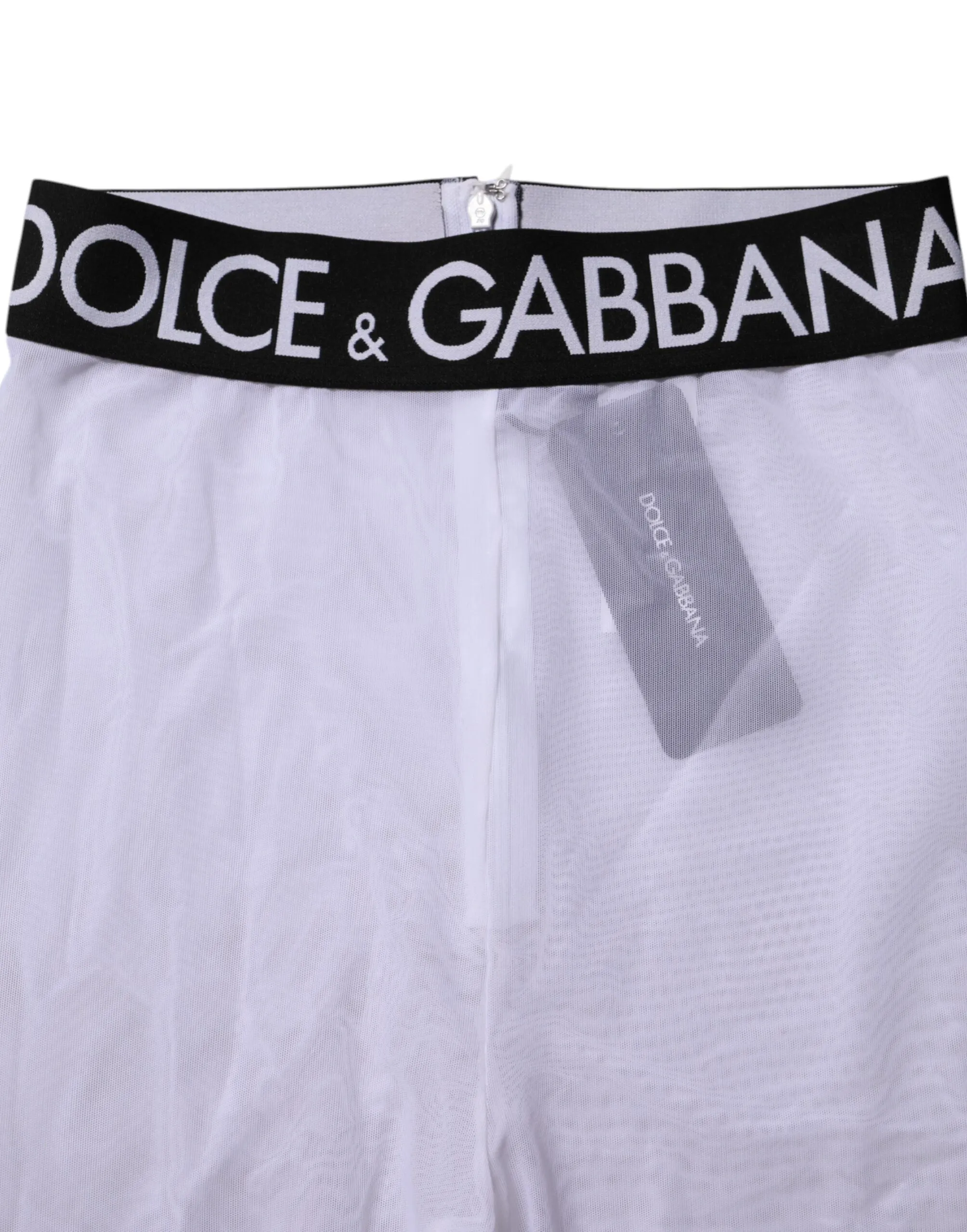 Nylon DG Logo Mid Waisted Leggings Women's Pants - Dolce & Gabbana - Modalova