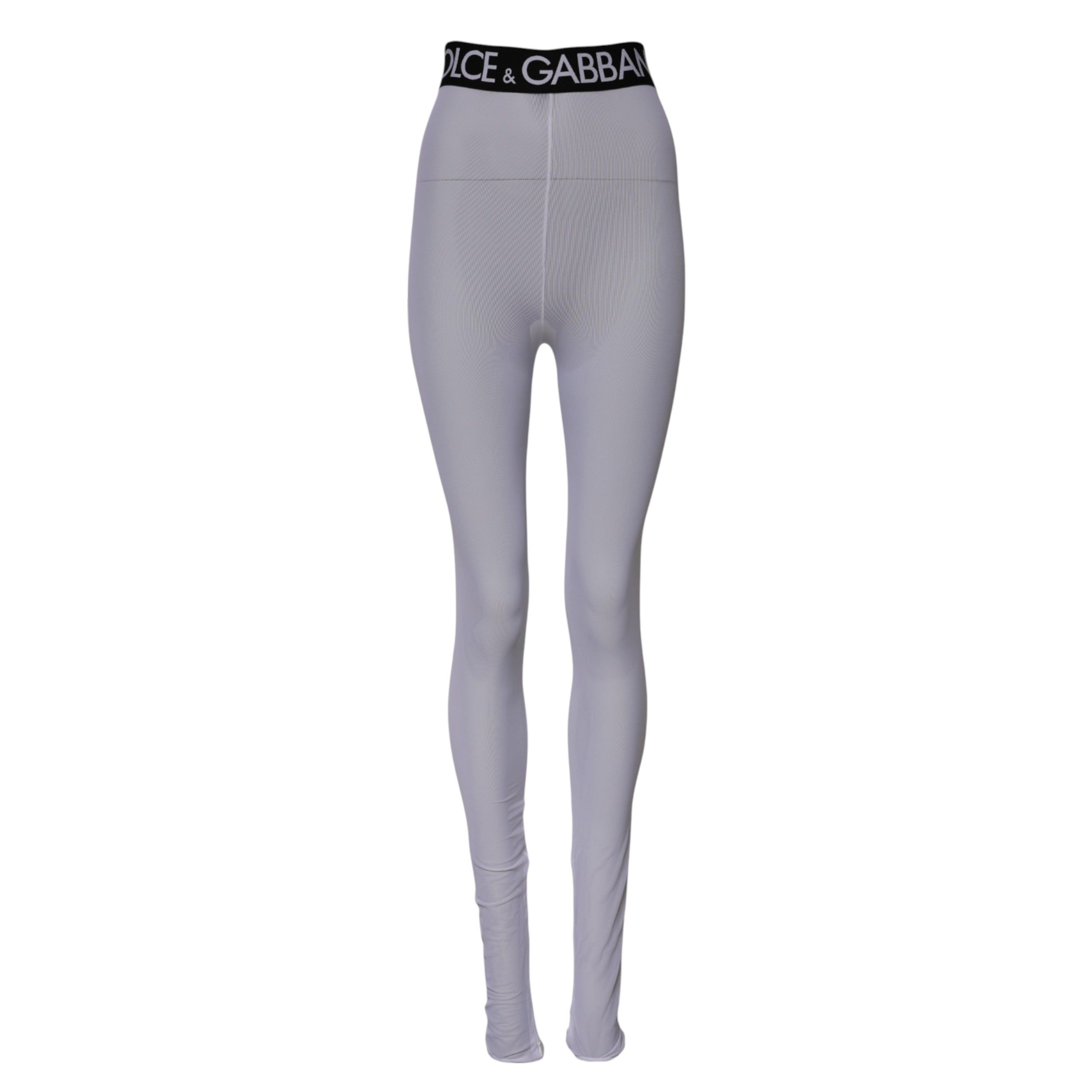 Nylon DG Logo Mid Waisted Leggings Women's Pants - Dolce & Gabbana - Modalova