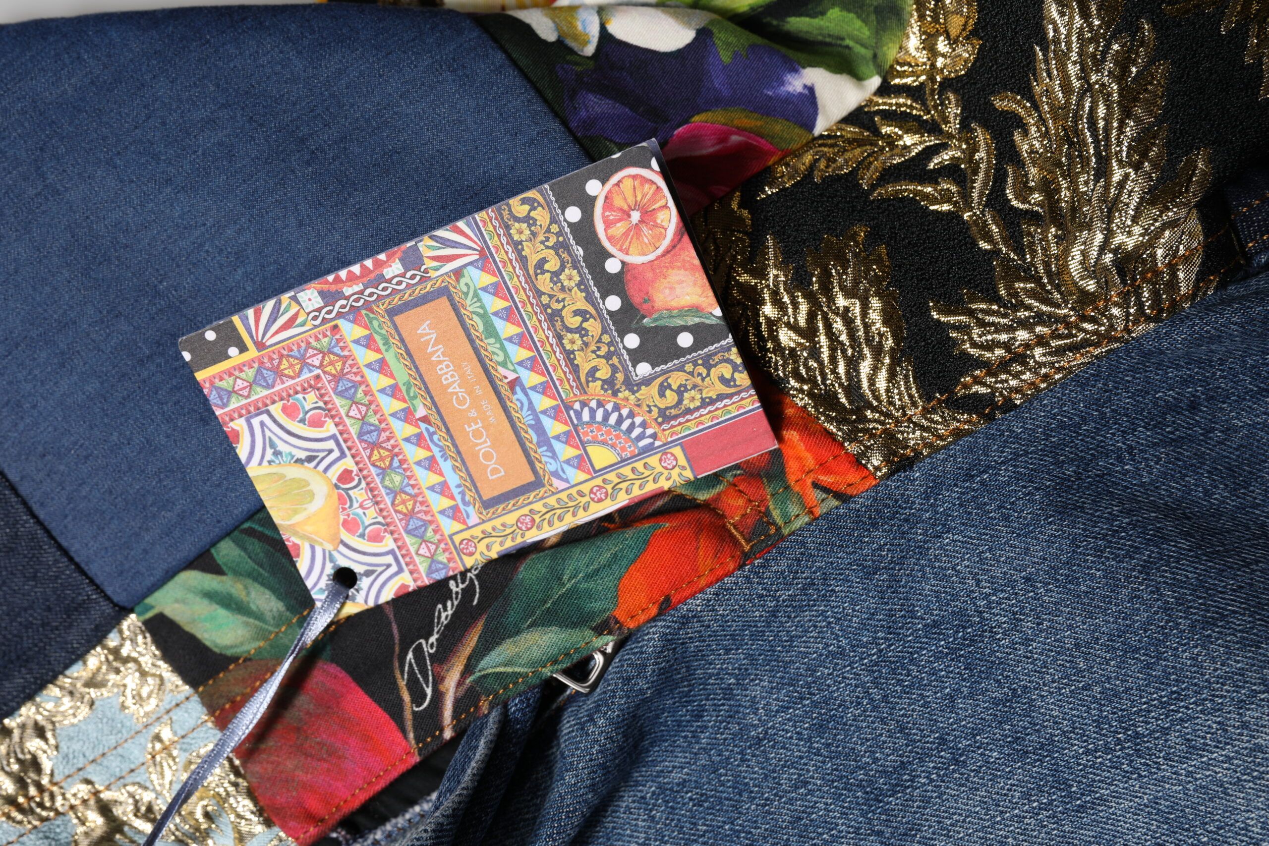 AMBER Patchwork High Waist Denim Women's Jeans - Dolce & Gabbana - Modalova