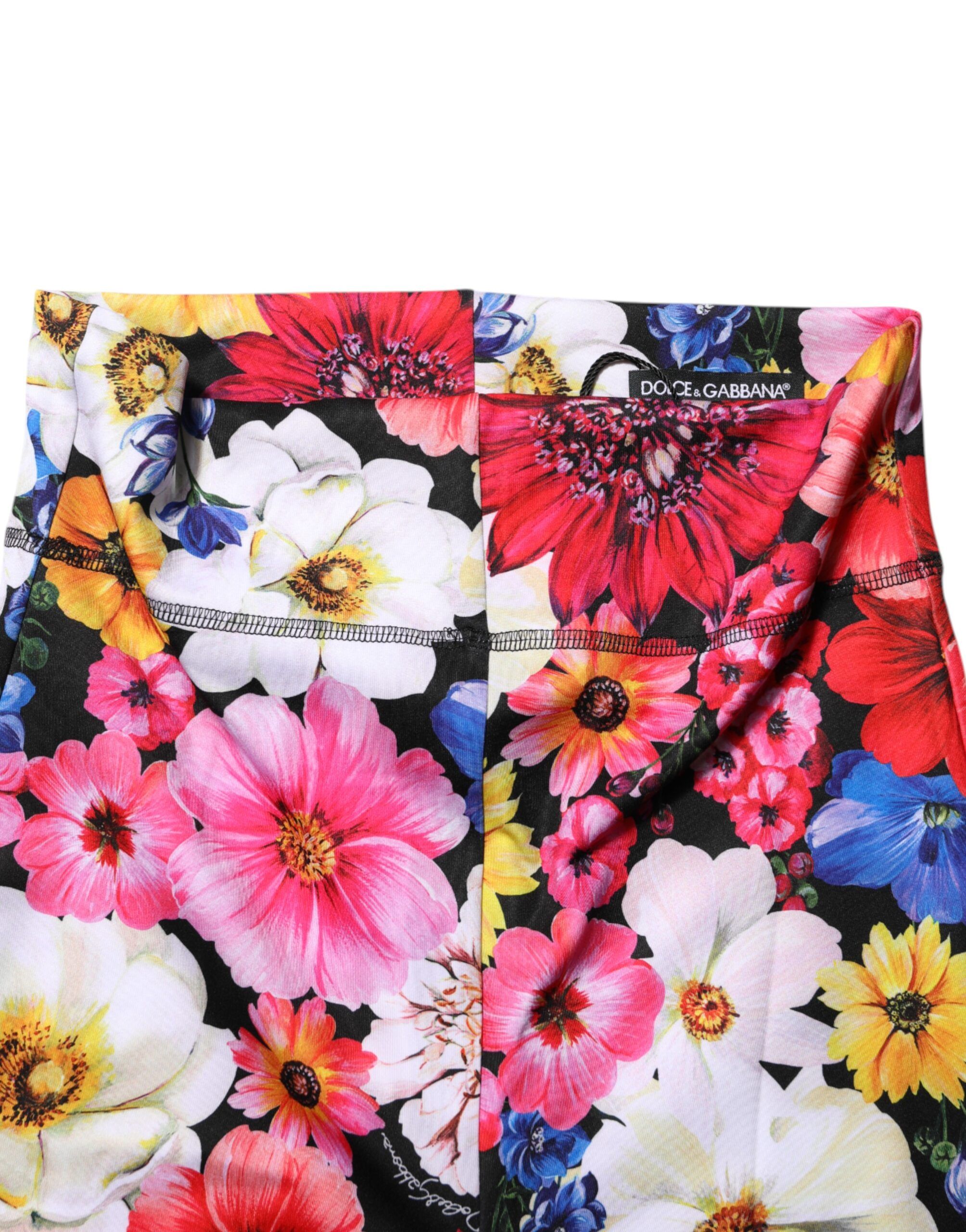 Floral High Waist Leggings Women's Pants - Dolce & Gabbana - Modalova