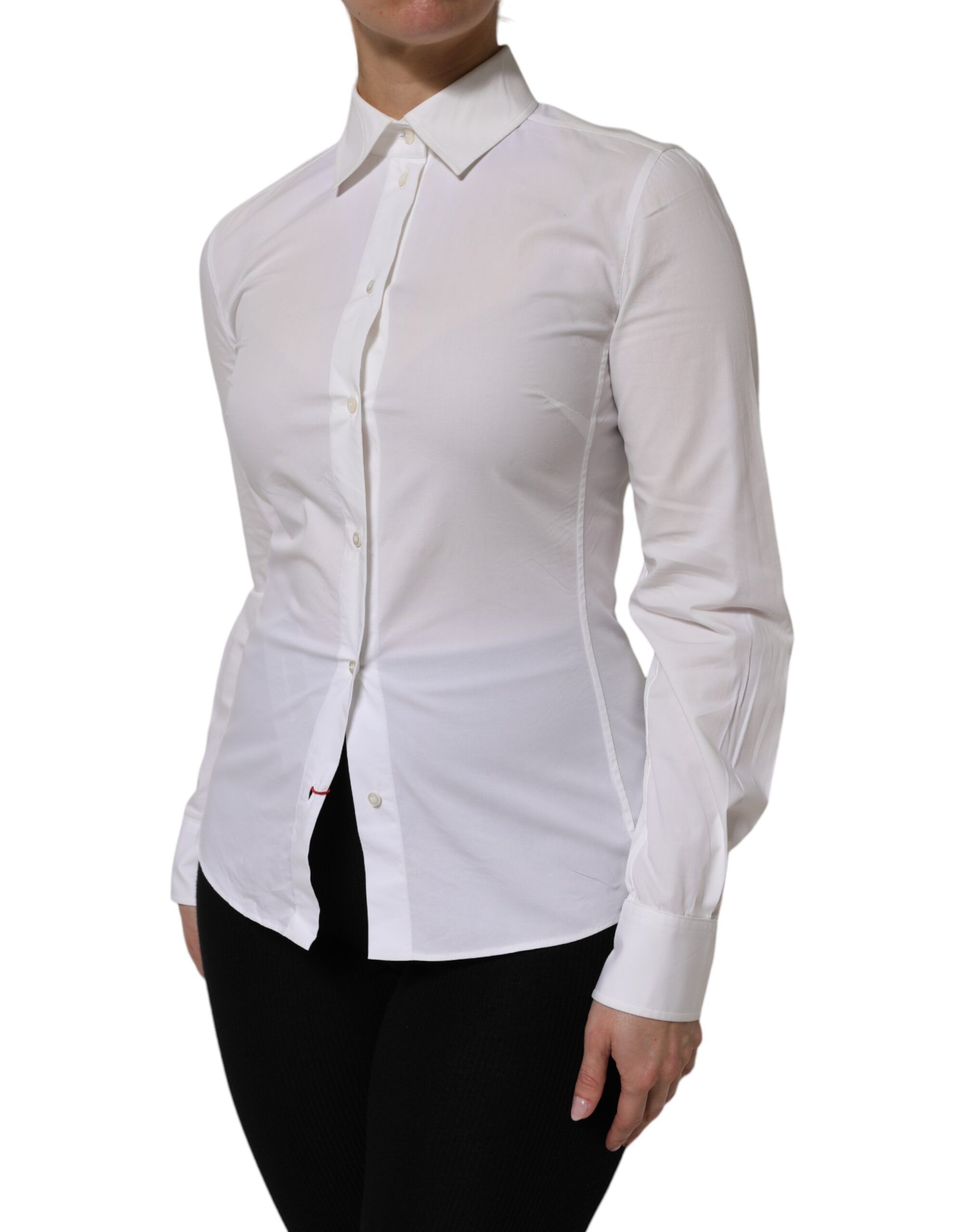 Cotton Collared Long Sleeves Top Women's Shirt (Pre-Owned) - Dolce & Gabbana - Modalova
