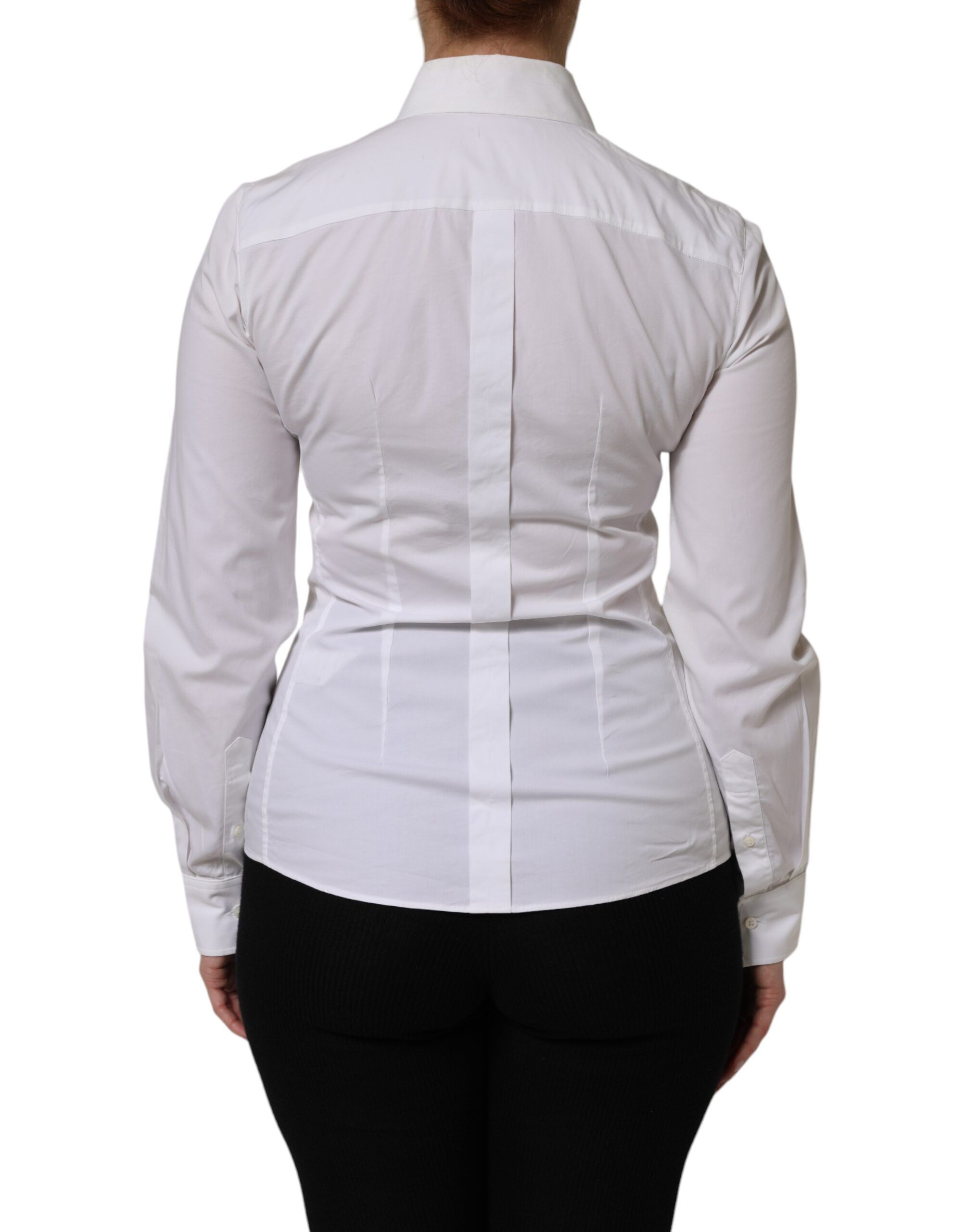 Cotton Collared Long Sleeves Top Women's Shirt (Pre-Owned) - Dolce & Gabbana - Modalova