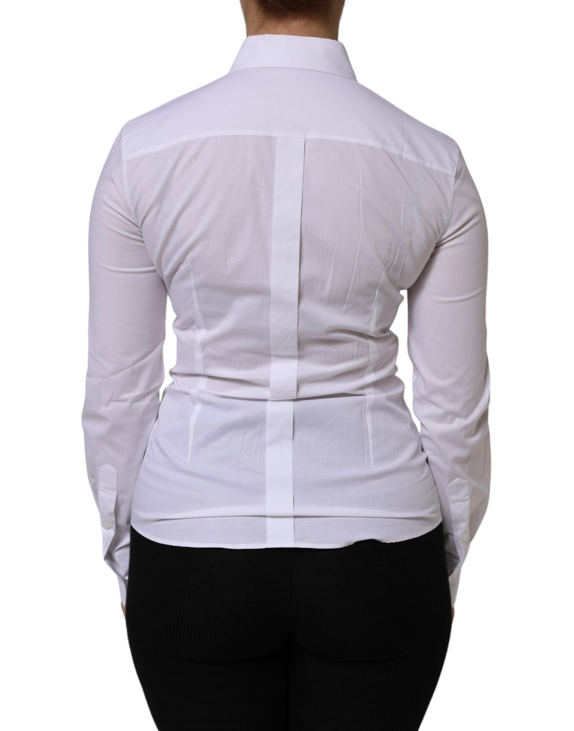 Cotton Collared Long Sleeves Top Women's Shirt (Pre-Owned) - Dolce & Gabbana - Modalova