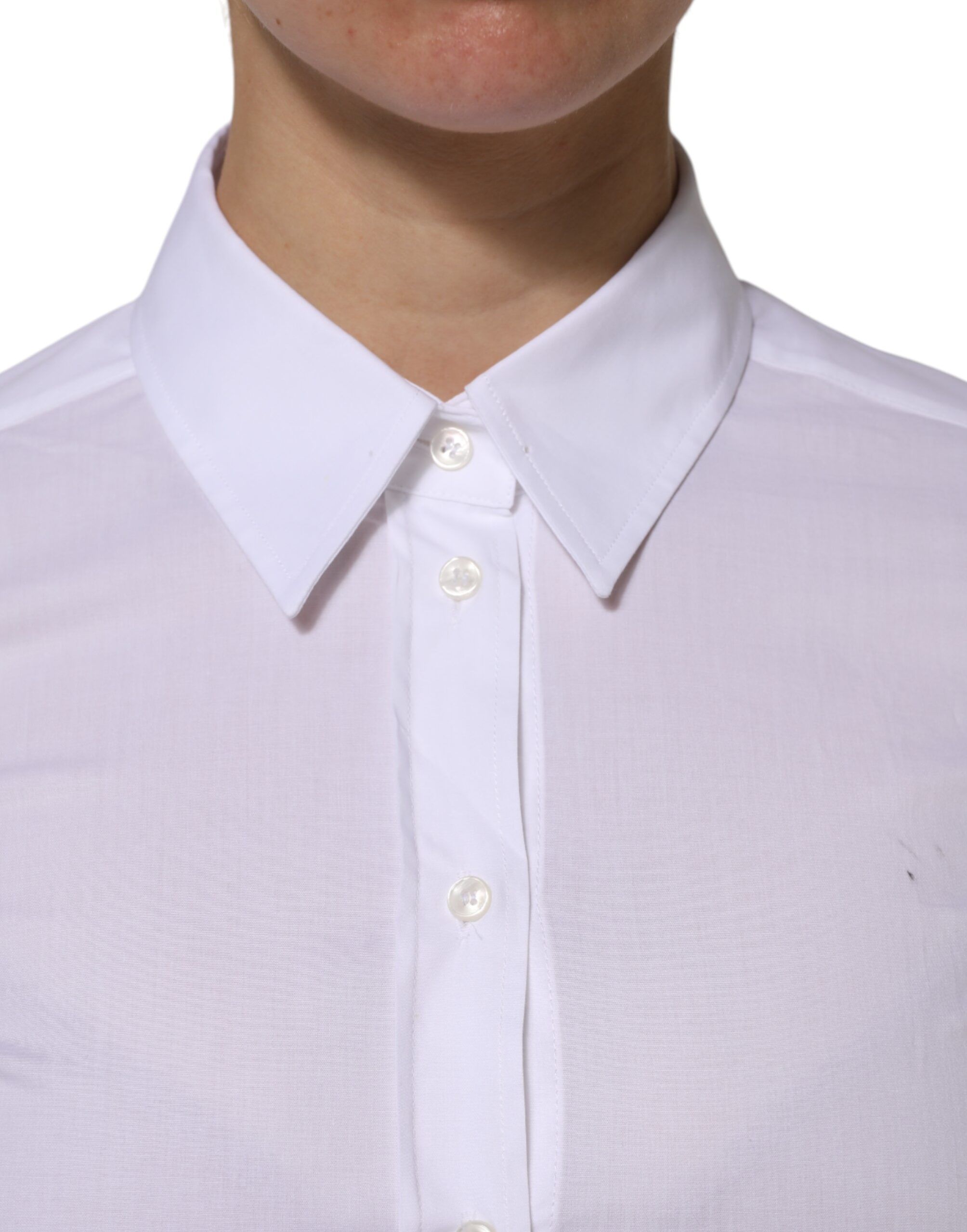 Cotton Collared Long Sleeves Top Women's Shirt (Pre-Owned) - Dolce & Gabbana - Modalova