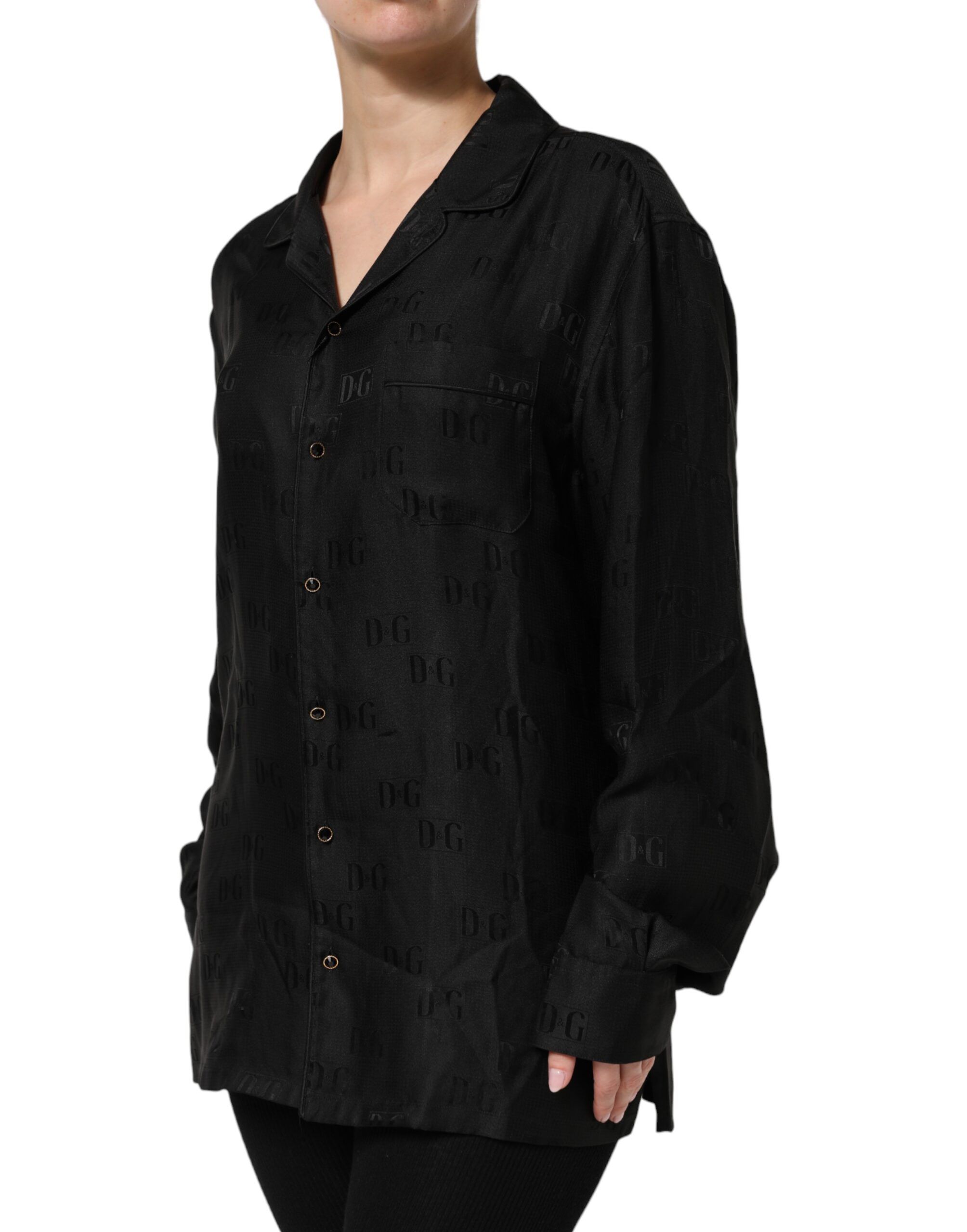 Silk DG Embroidery Long Sleeves Women's Top (Pre-Owned) - Dolce & Gabbana - Modalova