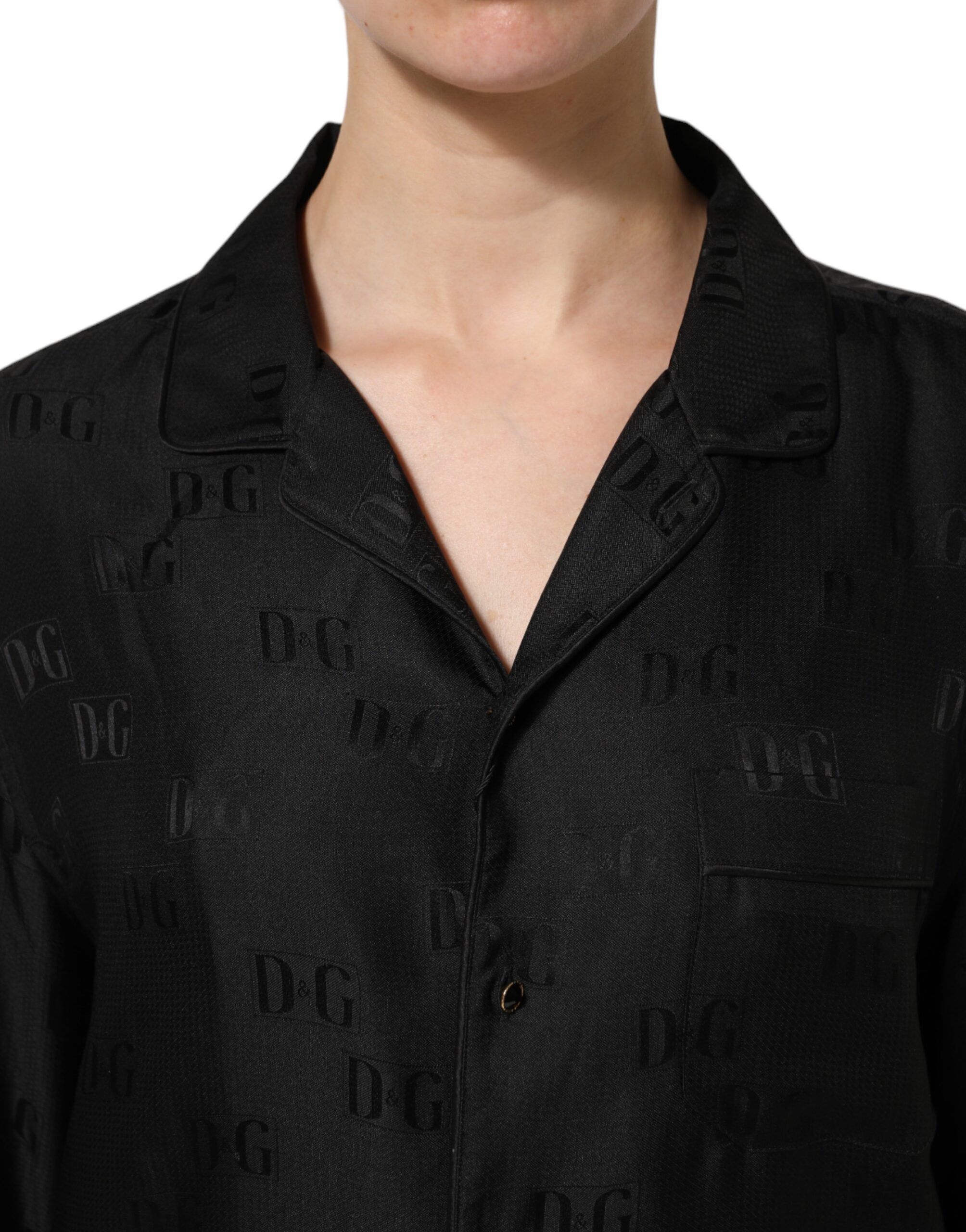 Silk DG Embroidery Long Sleeves Women's Top (Pre-Owned) - Dolce & Gabbana - Modalova