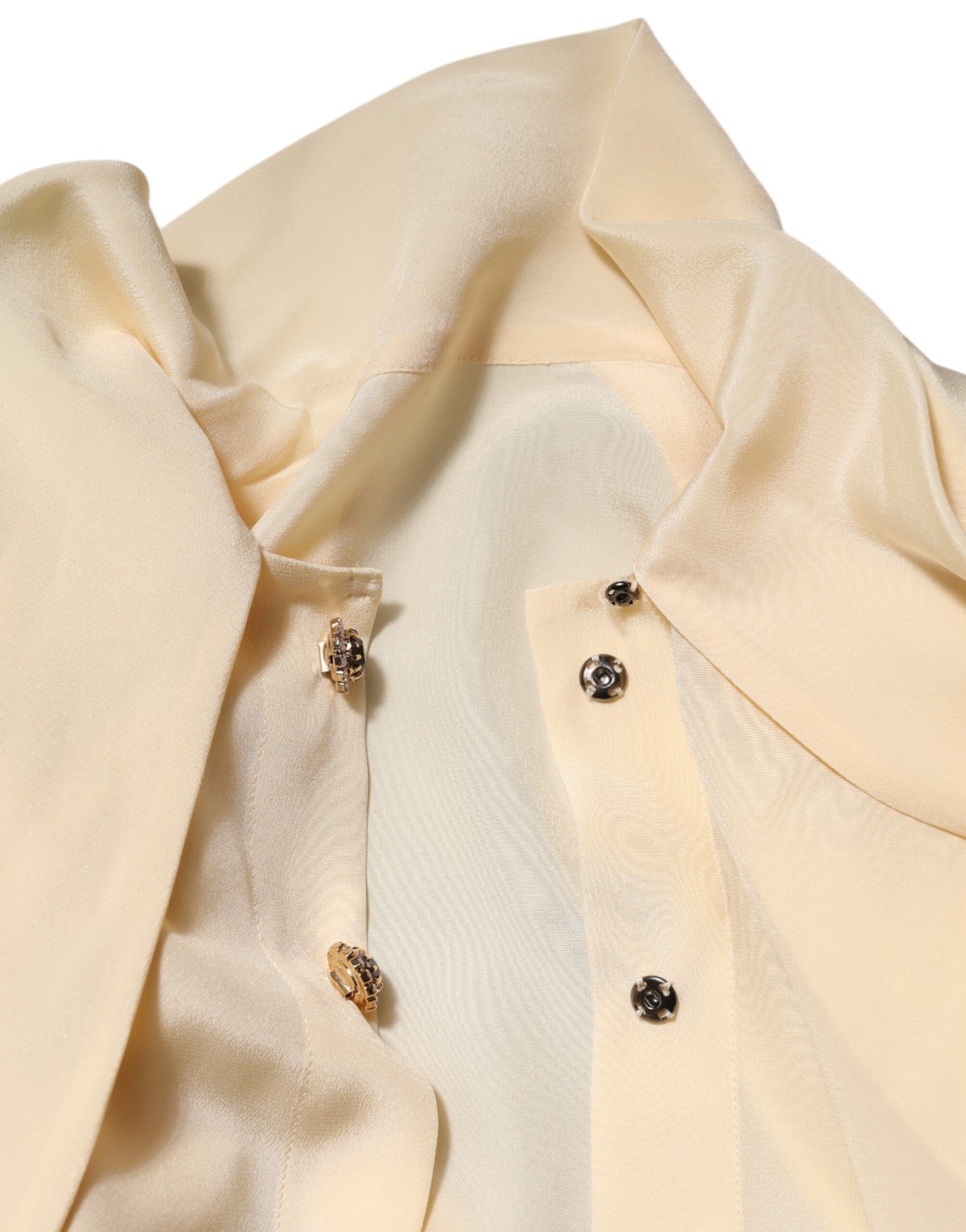 Light Ascot Collar Buttoned Blouse Women's Top (Pre-Owned) - Dolce & Gabbana - Modalova