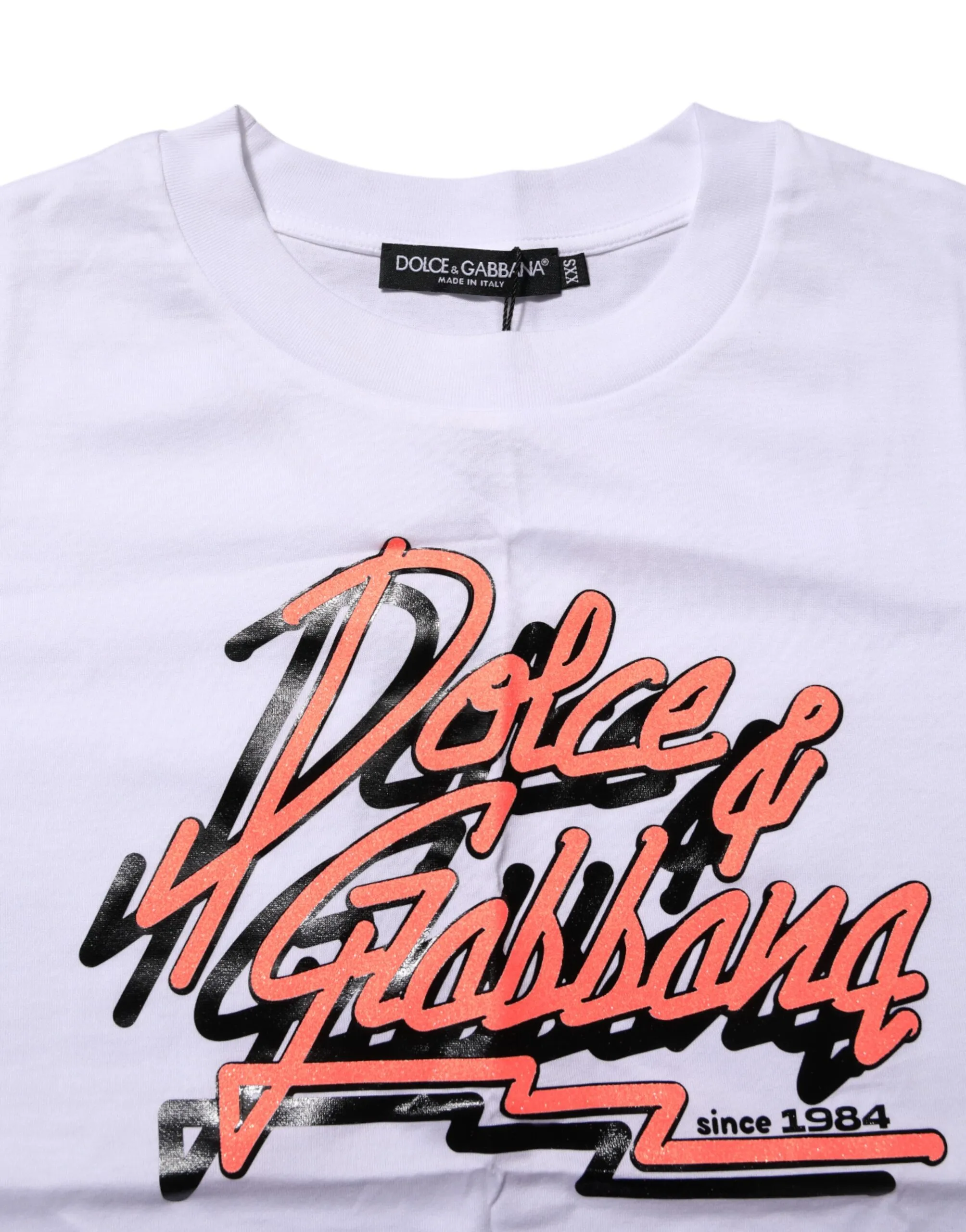 Cotton Graphic Print Crew Neck Women's T-shirt - Dolce & Gabbana - Modalova