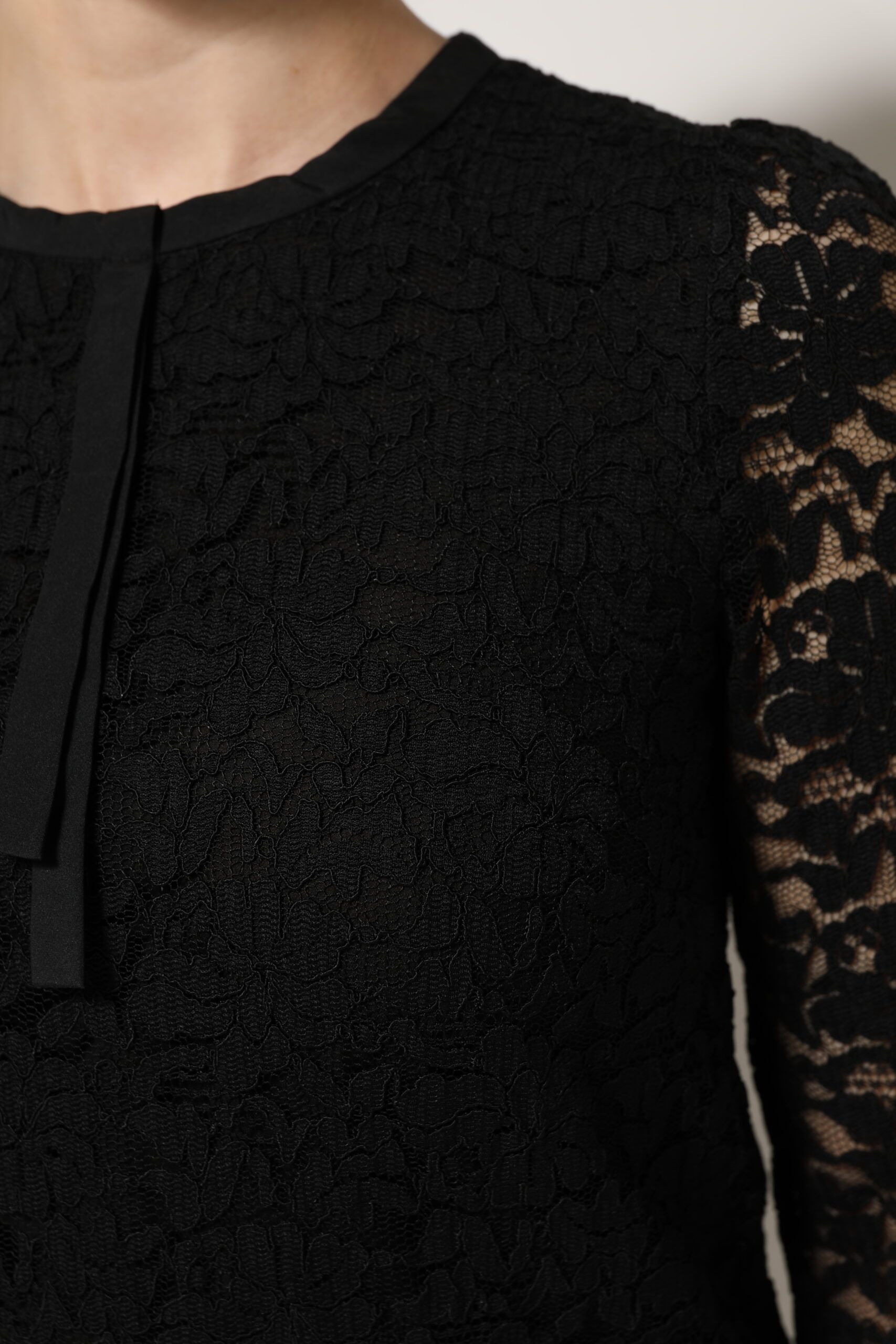 Nylon Lace Long Sleeve Blouse Women's Top - Dolce & Gabbana - Modalova