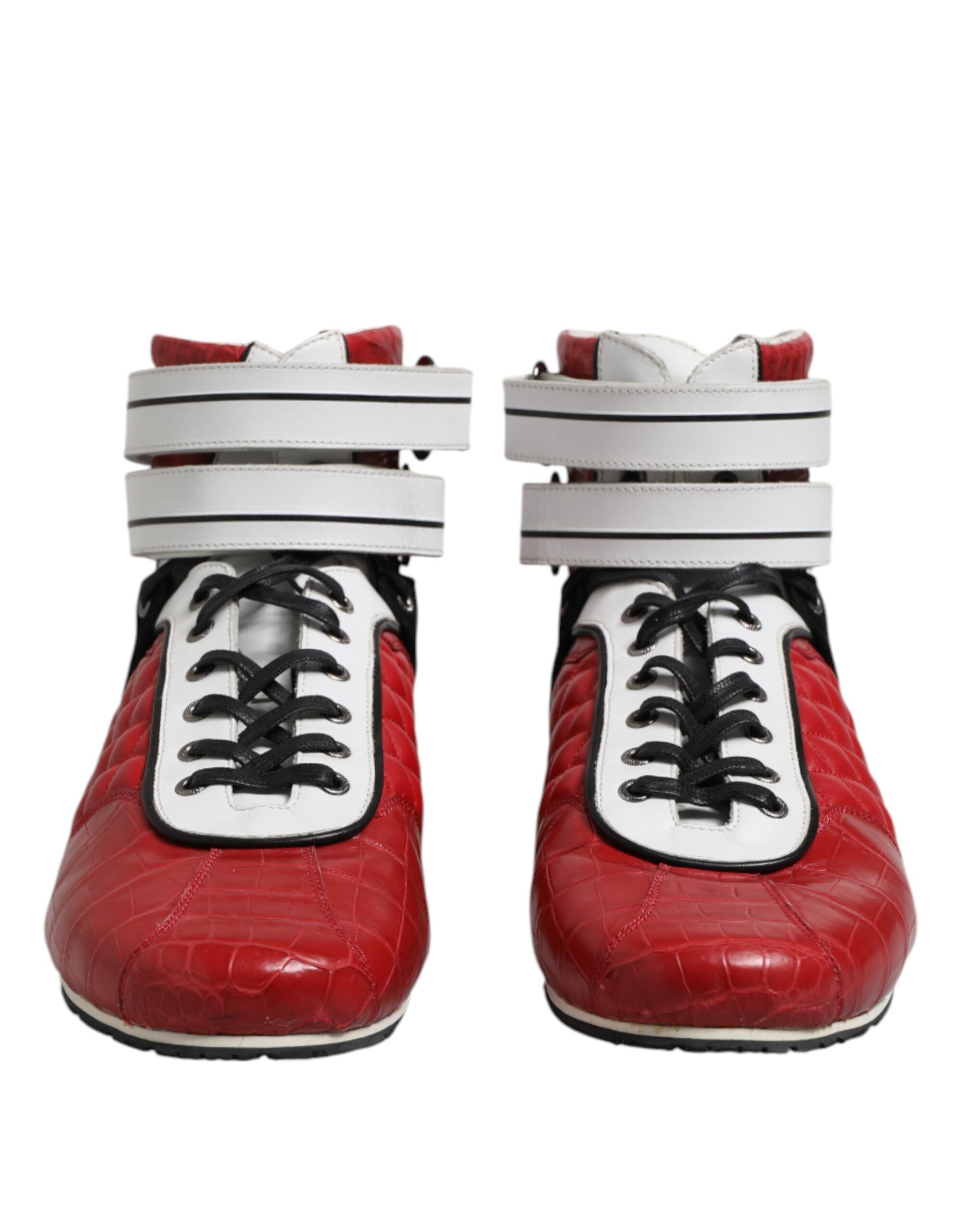 Quilted Leather Lace Up Sneakers Men's Shoes - Dolce & Gabbana - Modalova