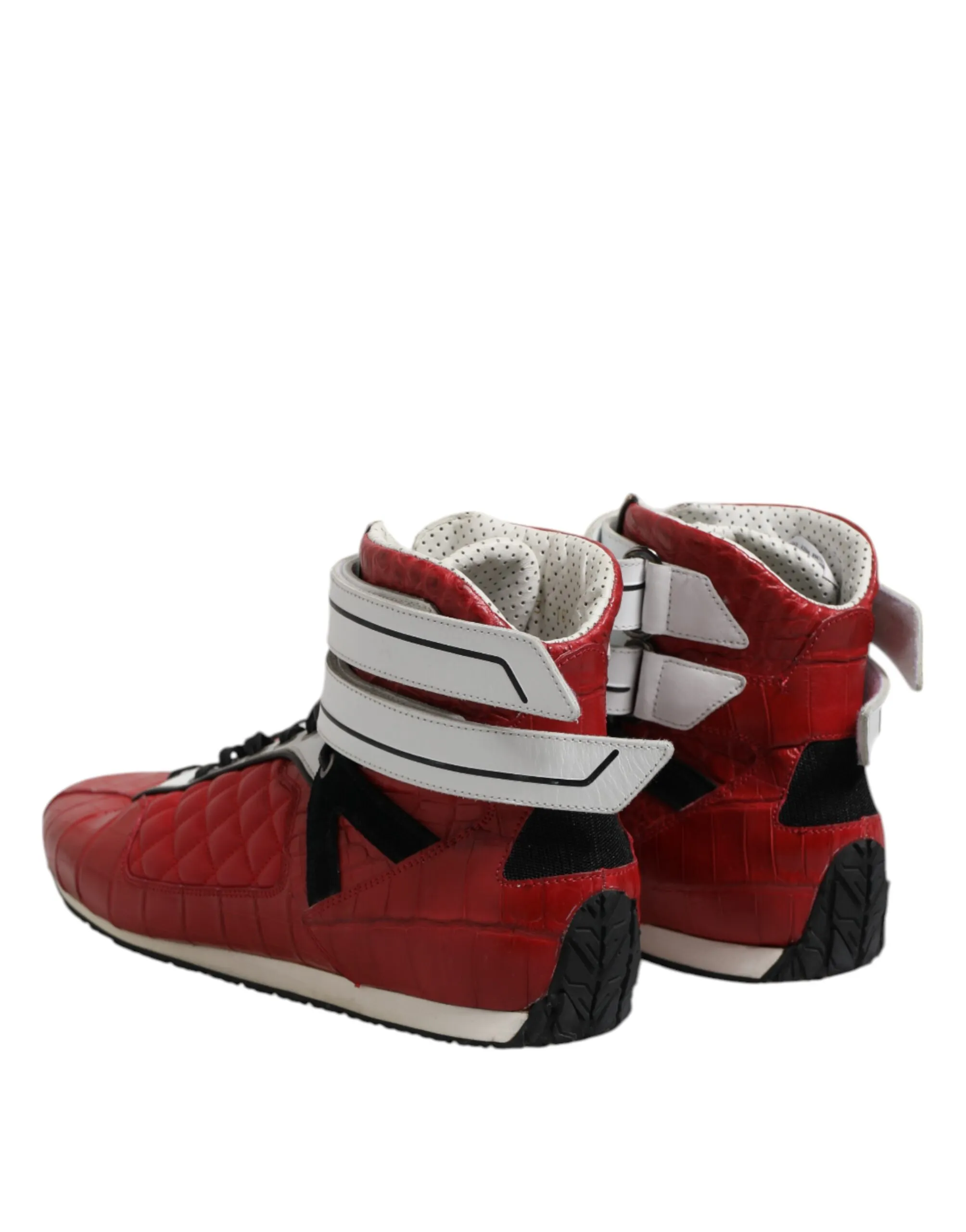 Quilted Leather Lace Up Sneakers Men's Shoes - Dolce & Gabbana - Modalova