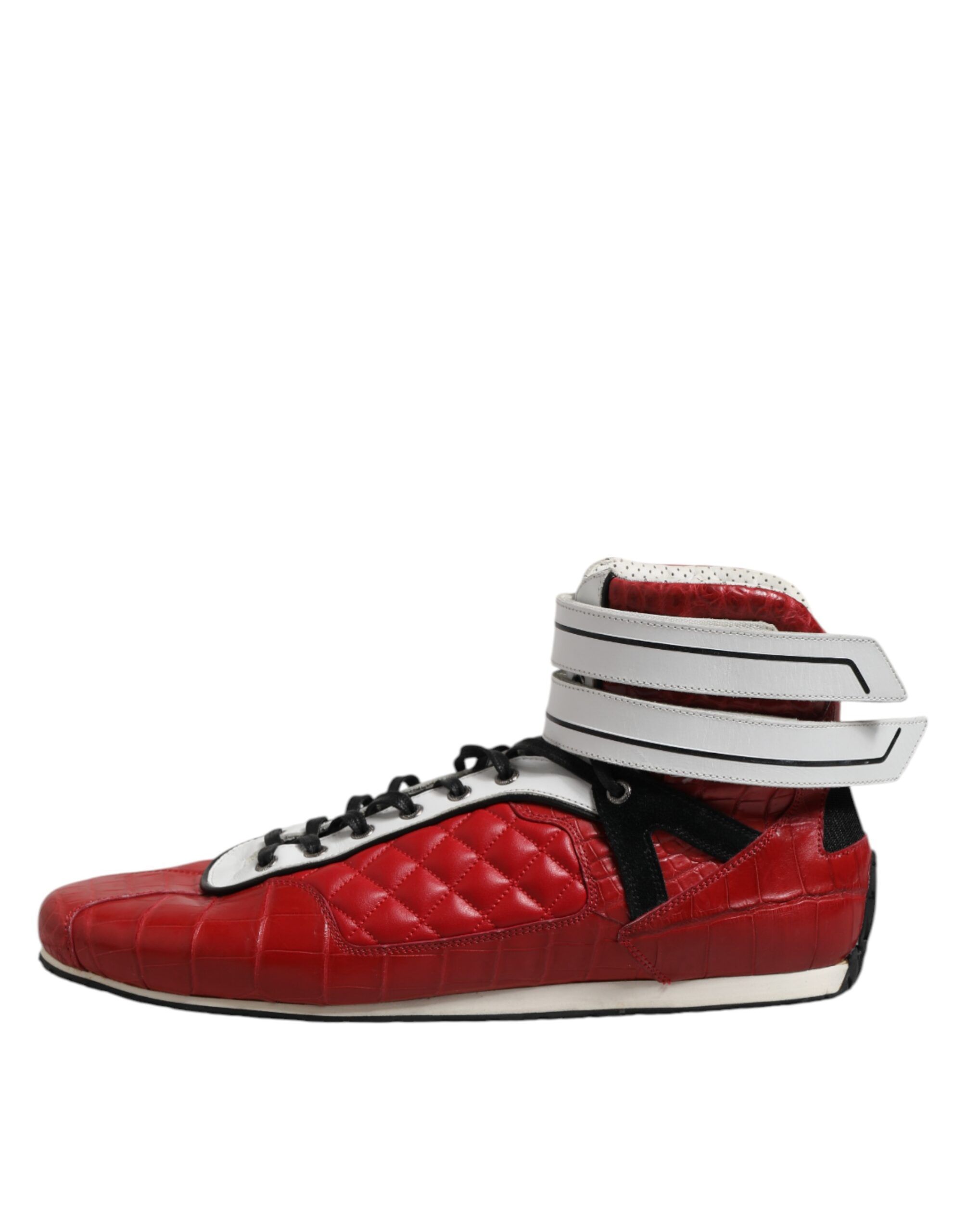 Quilted Leather Lace Up Sneakers Men's Shoes - Dolce & Gabbana - Modalova