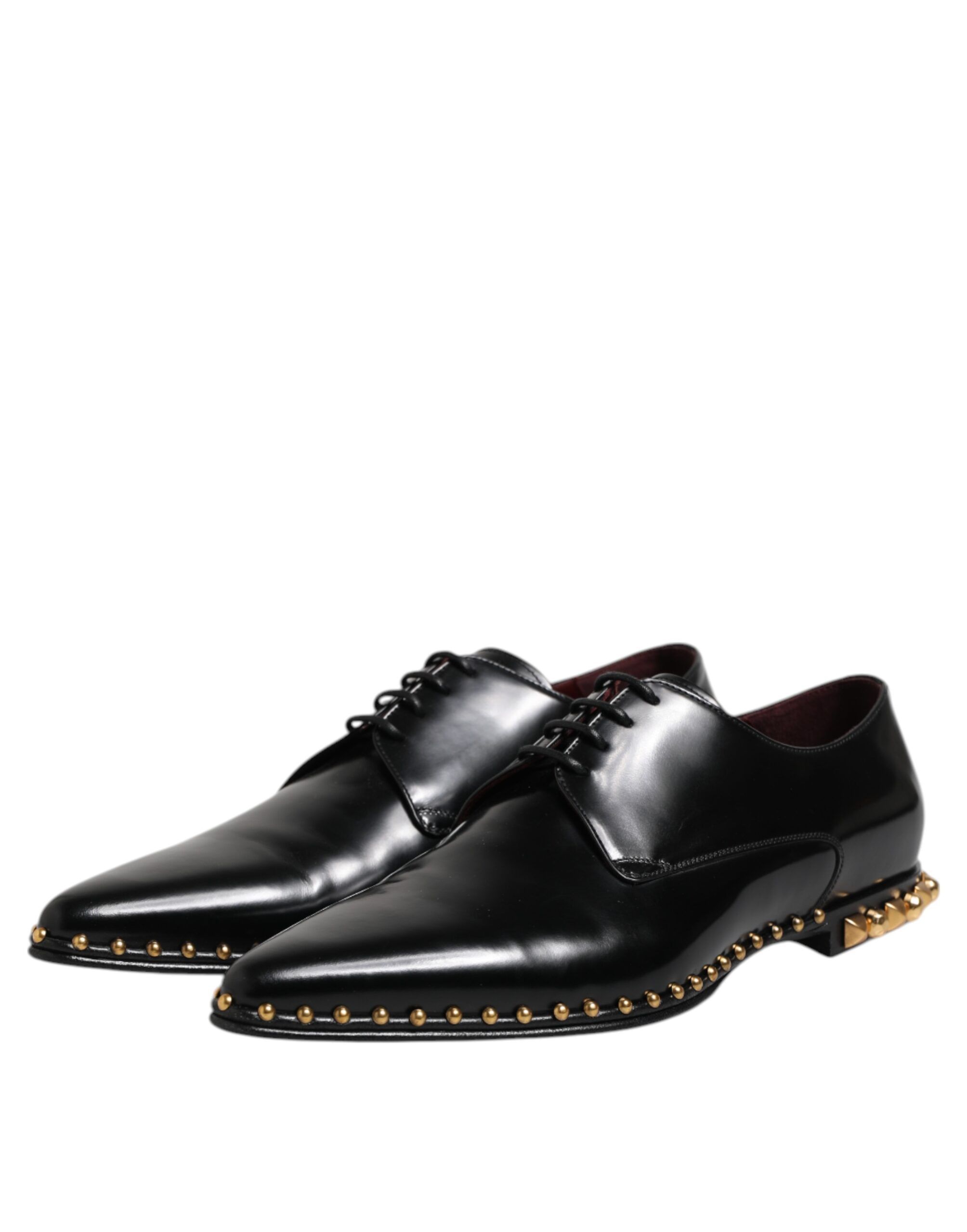 Leather Studded Derby Men Dress Men's Shoes - Dolce & Gabbana - Modalova