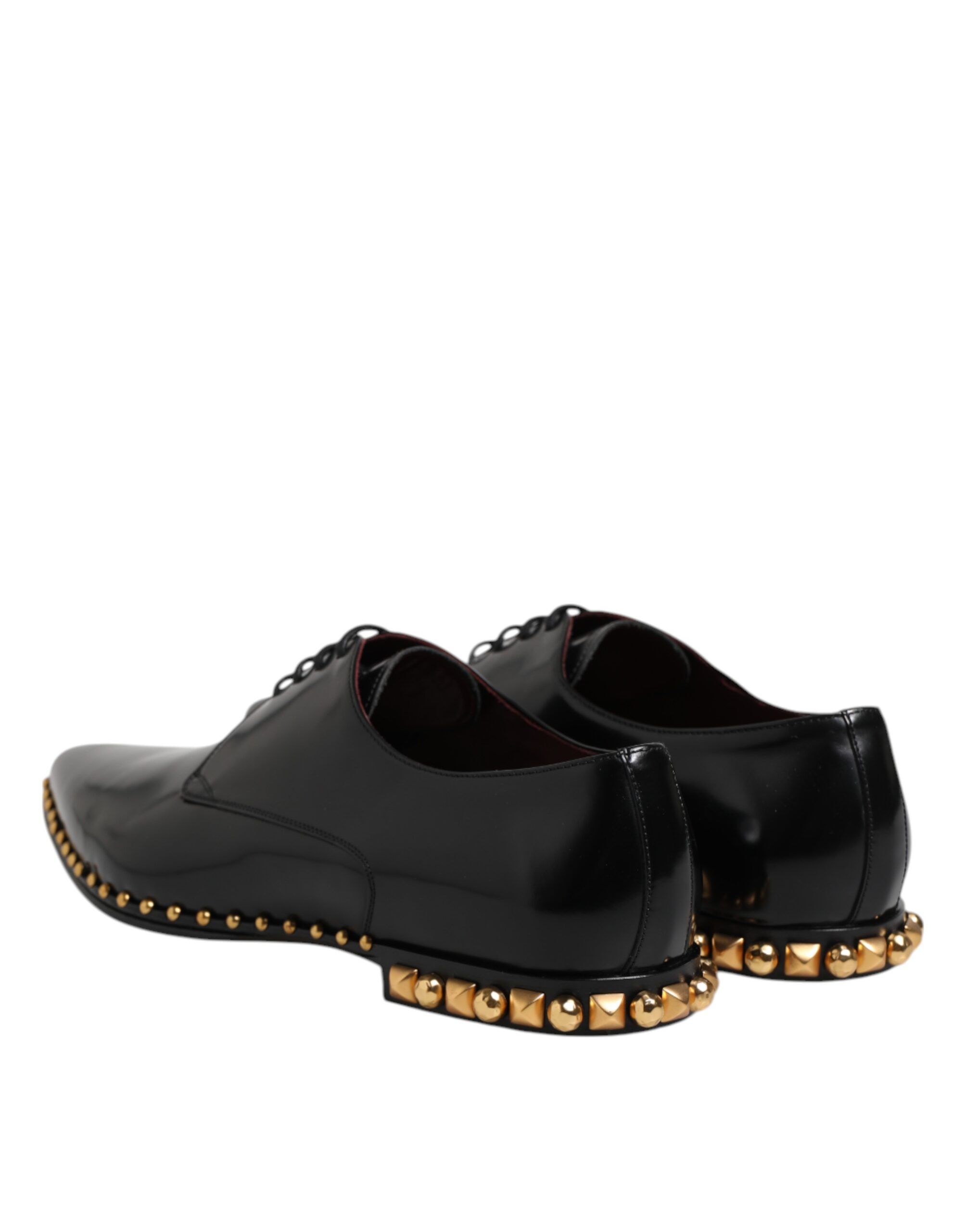 Leather Studded Derby Men Dress Men's Shoes - Dolce & Gabbana - Modalova