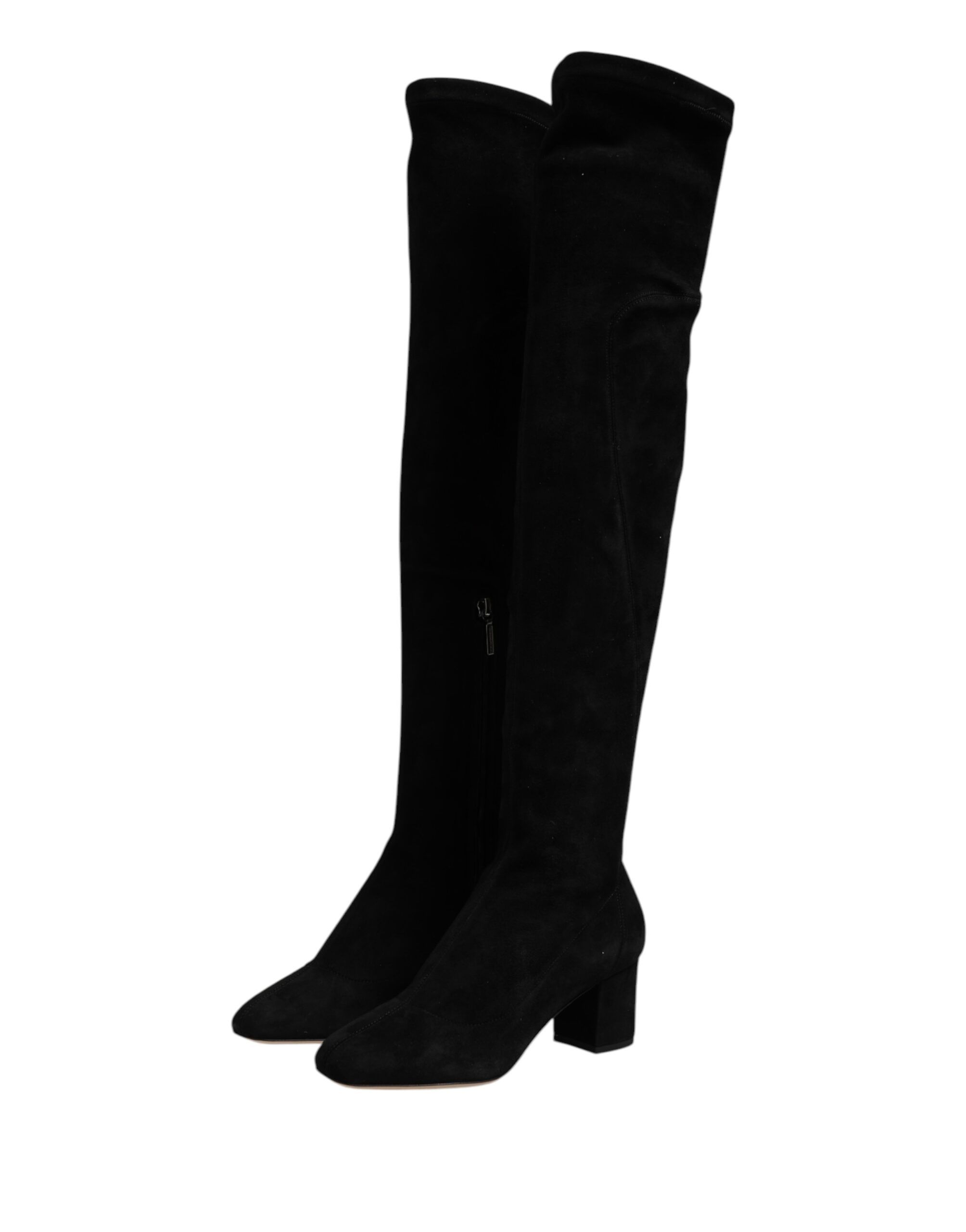 Suede Leather Knee High Boots Women's Shoes - Dolce & Gabbana - Modalova