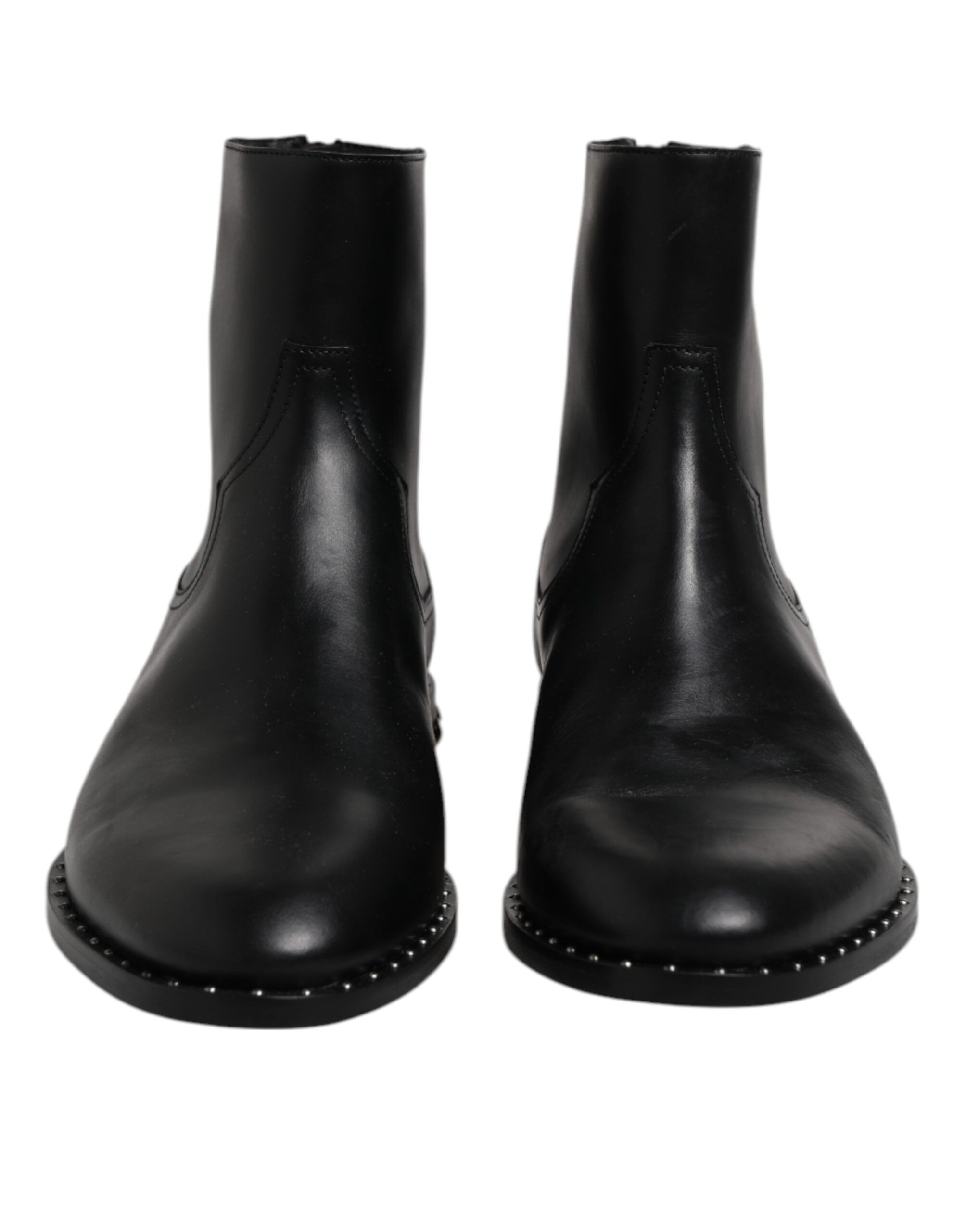Leather Logo Ankle Boots Studded Men's Shoes - Dolce & Gabbana - Modalova