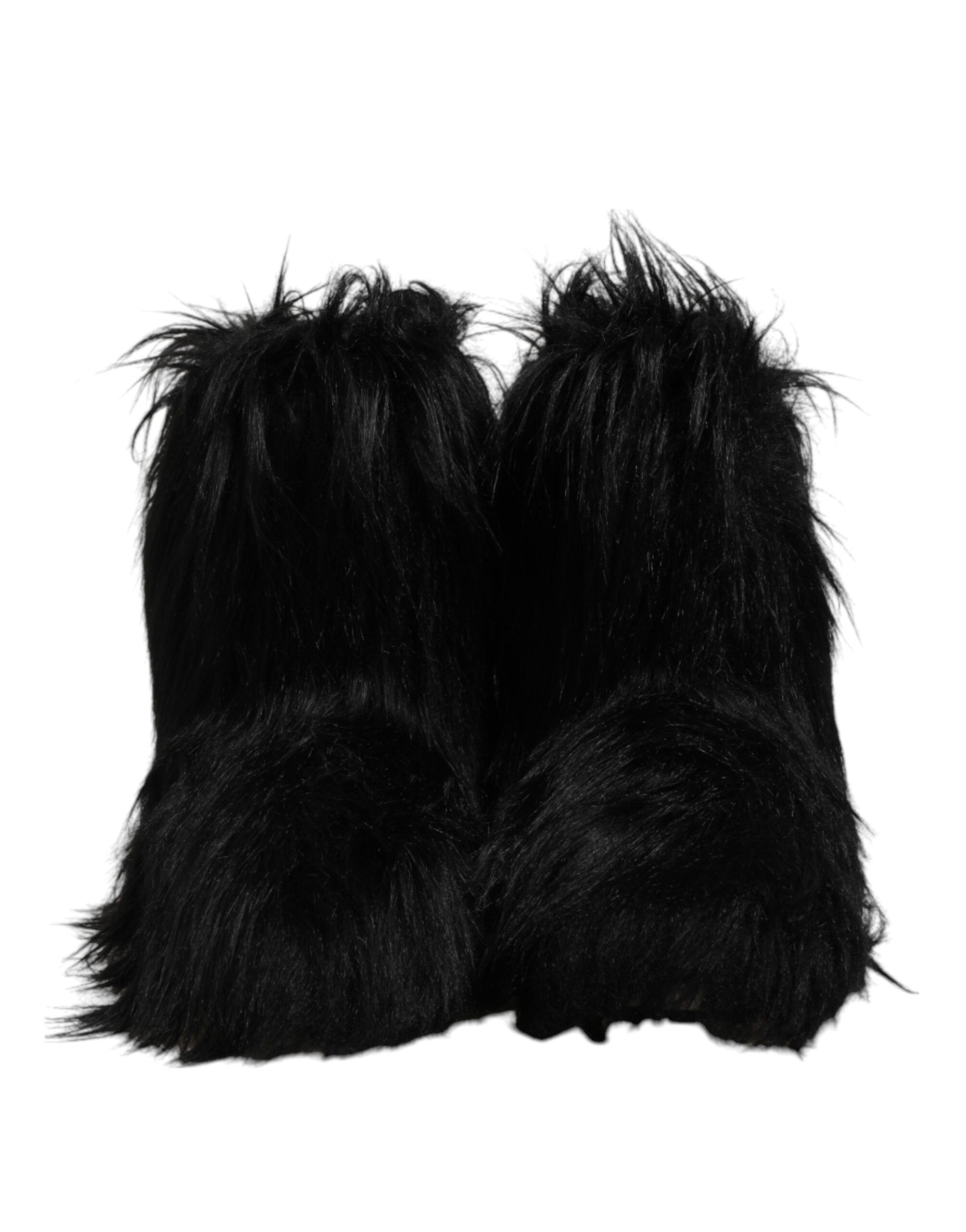 Faux Fur Mid Calf Boots Men's Shoes - Dolce & Gabbana - Modalova