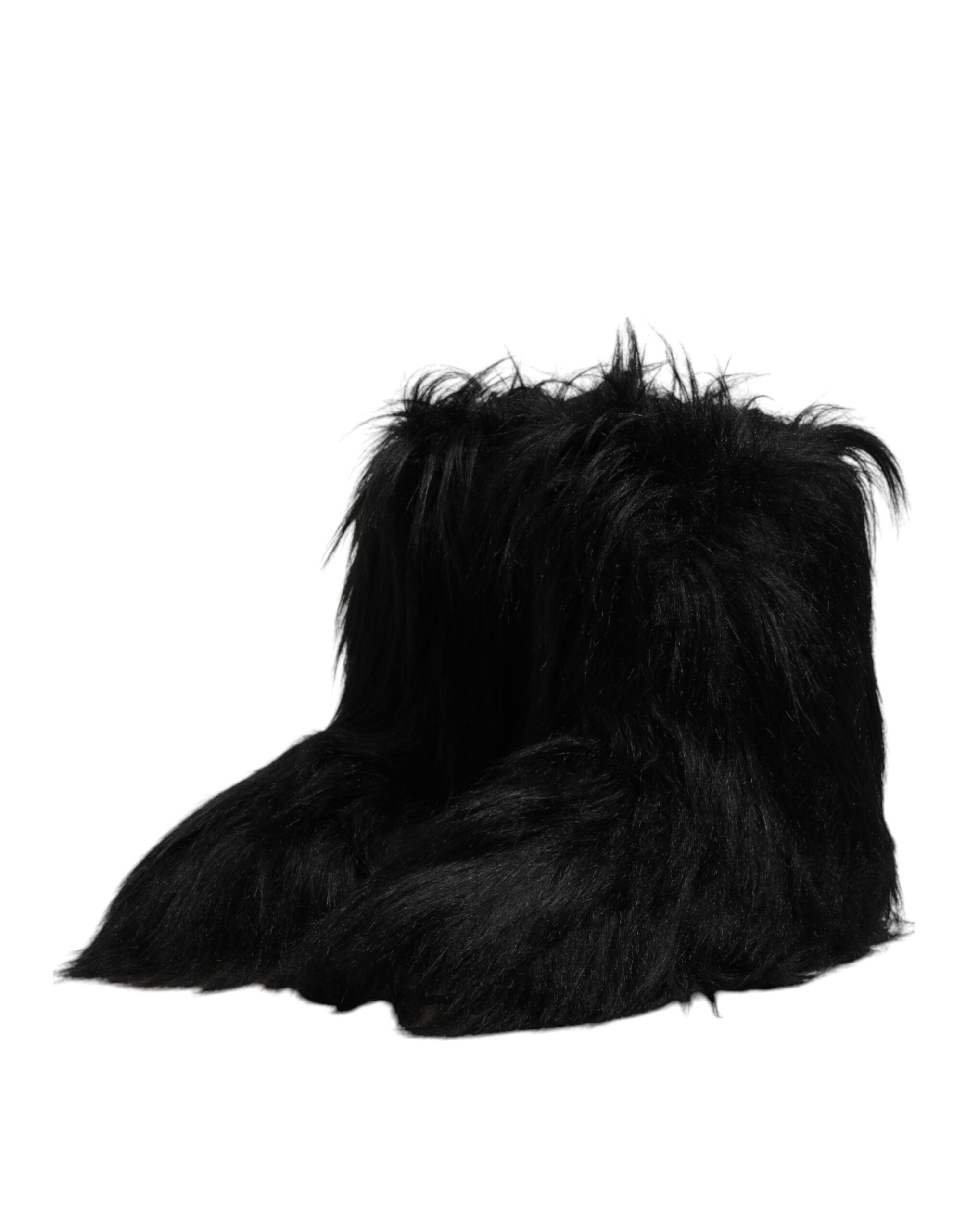 Faux Fur Mid Calf Boots Men's Shoes - Dolce & Gabbana - Modalova