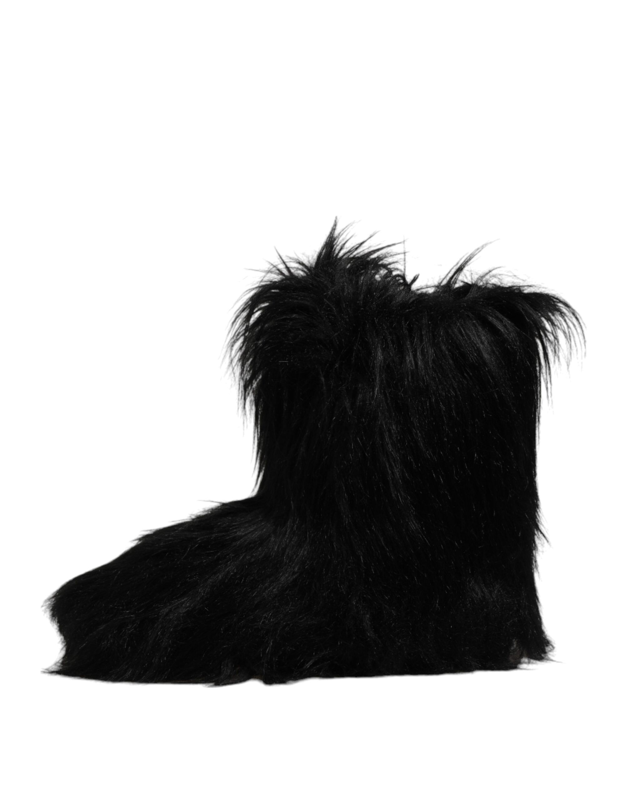 Faux Fur Mid Calf Boots Men's Shoes - Dolce & Gabbana - Modalova