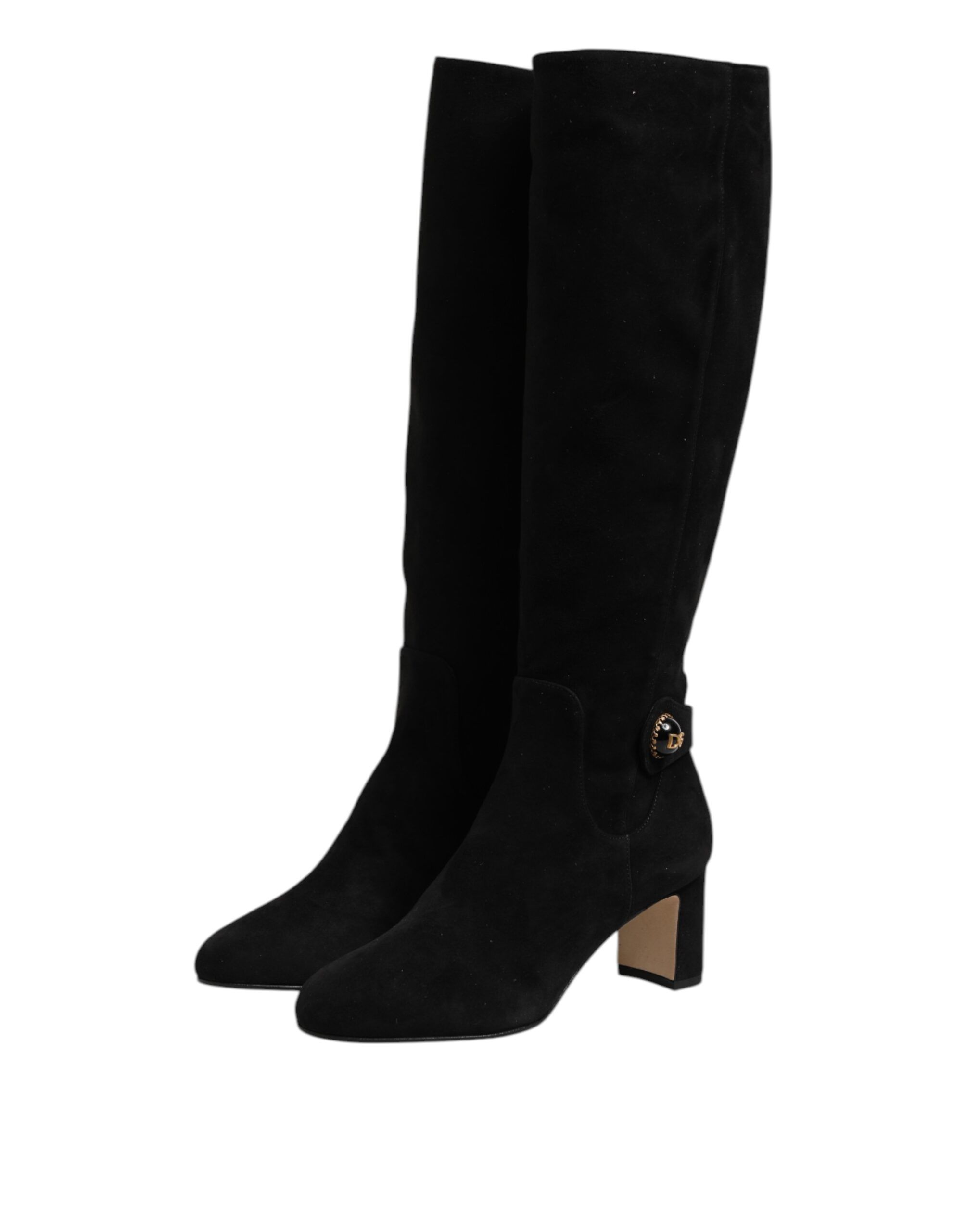 Suede Leather Knee High Boots Women's Shoes - Dolce & Gabbana - Modalova