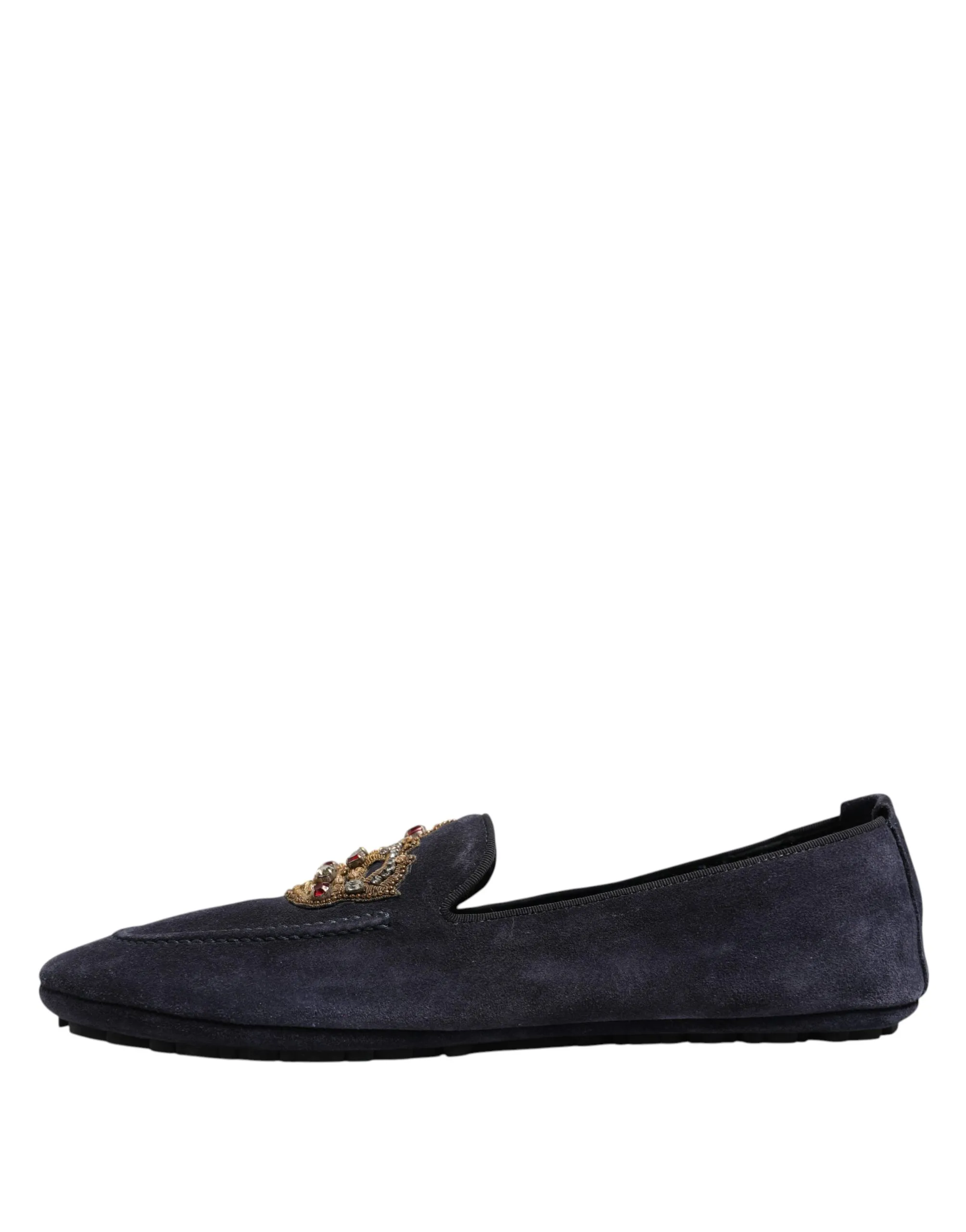 Suede Crown Crystal Loafers Dress Men's Shoes (Pre-Owned) - Dolce & Gabbana - Modalova