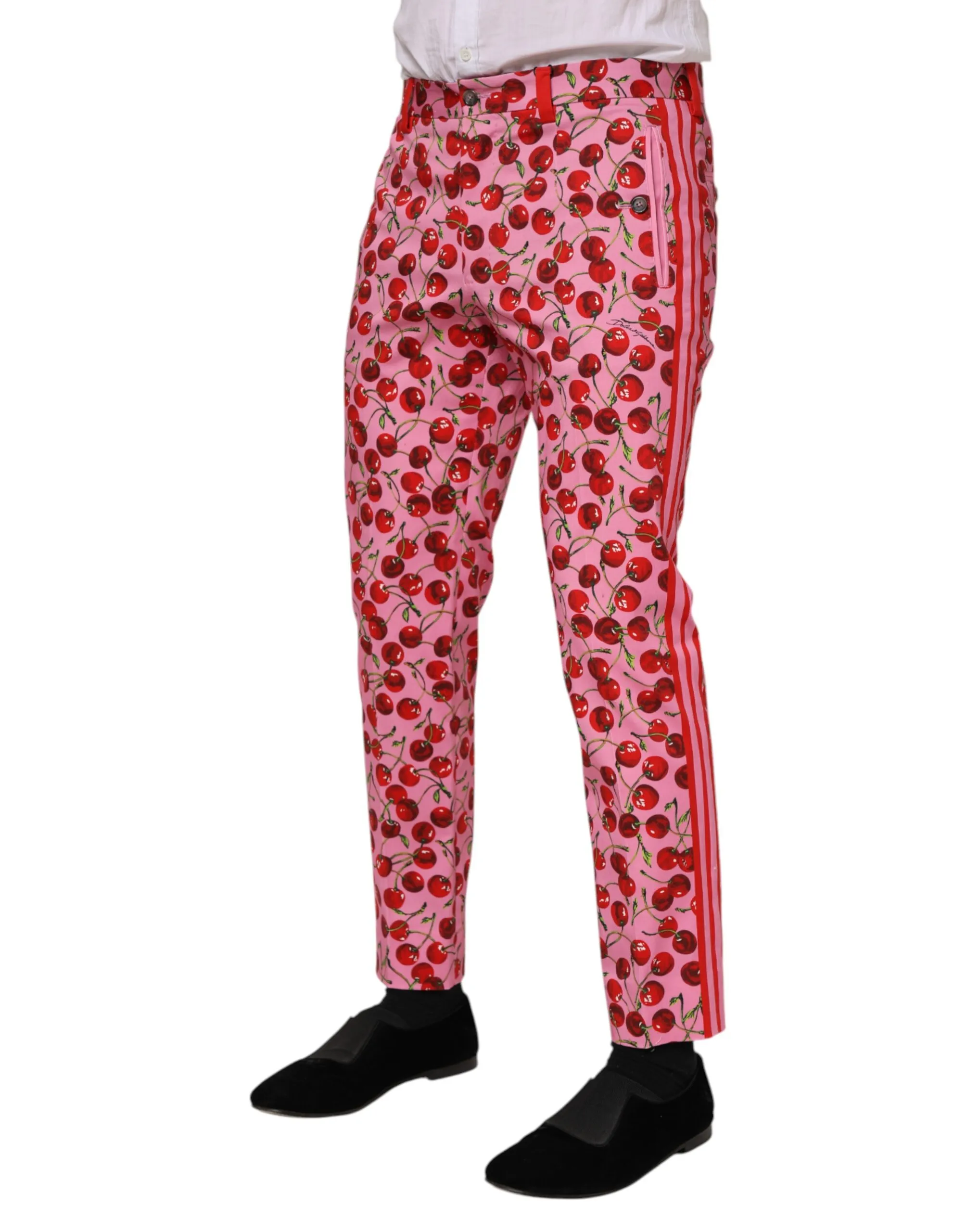 Cherry Print Cotton Dress Men's Pants - Dolce & Gabbana - Modalova