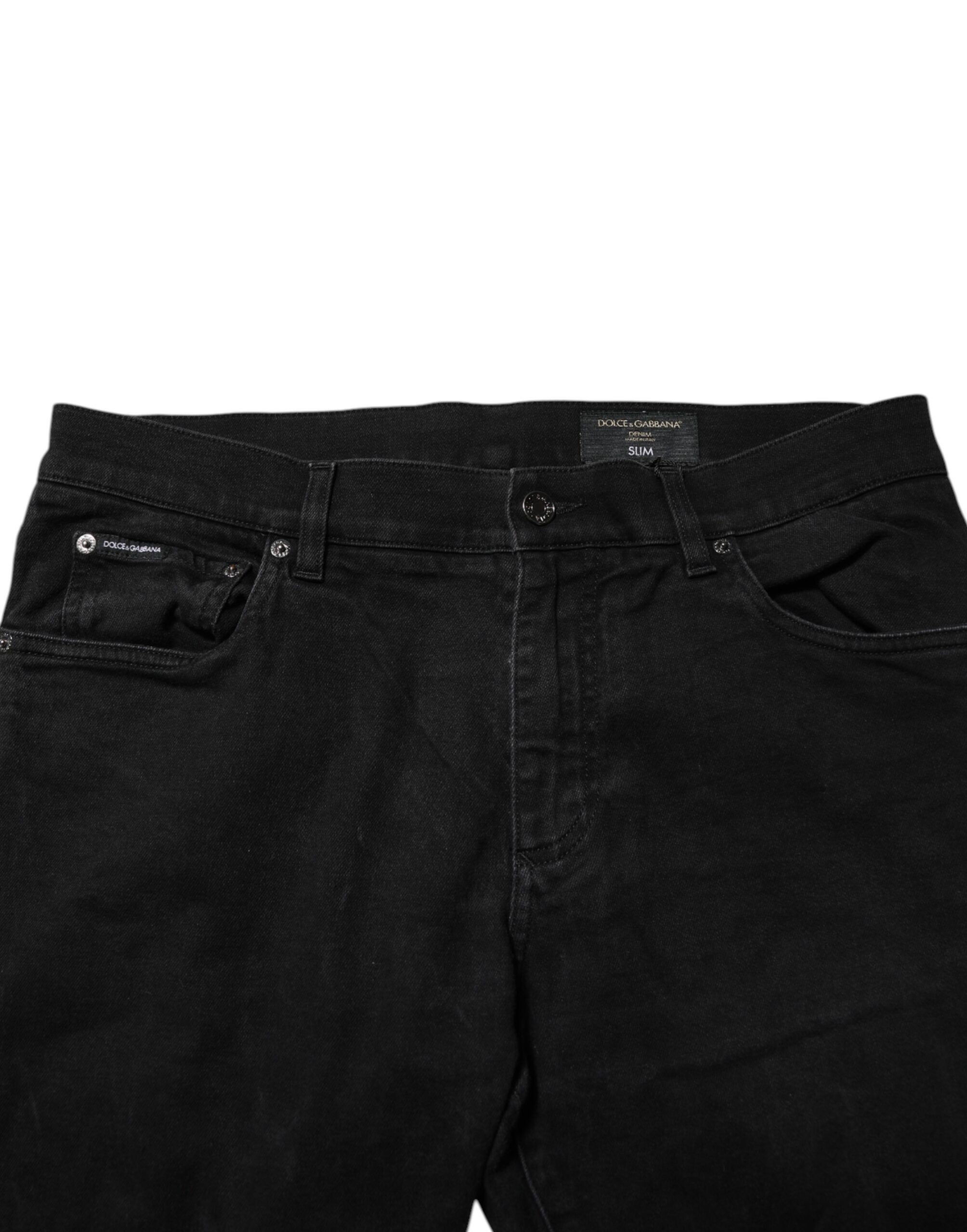 Cotton Logo Plaque Slim Fit Denim Men's Jeans (Pre-Owned) - Dolce & Gabbana - Modalova