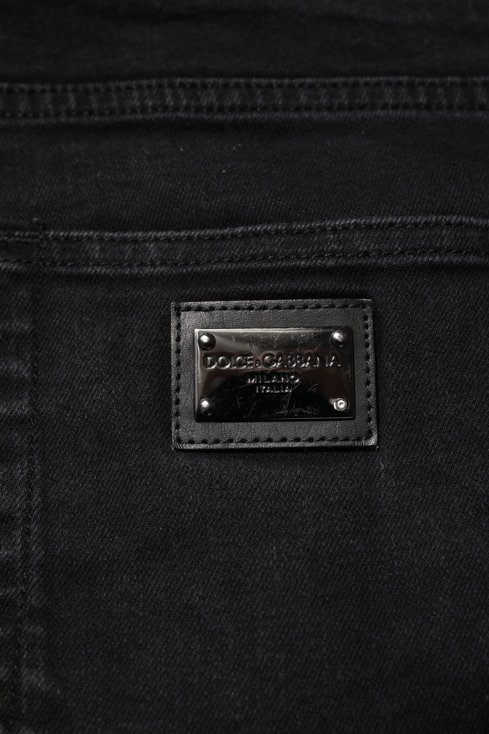 Cotton Logo Plaque Slim Fit Denim Men's Jeans (Pre-Owned) - Dolce & Gabbana - Modalova