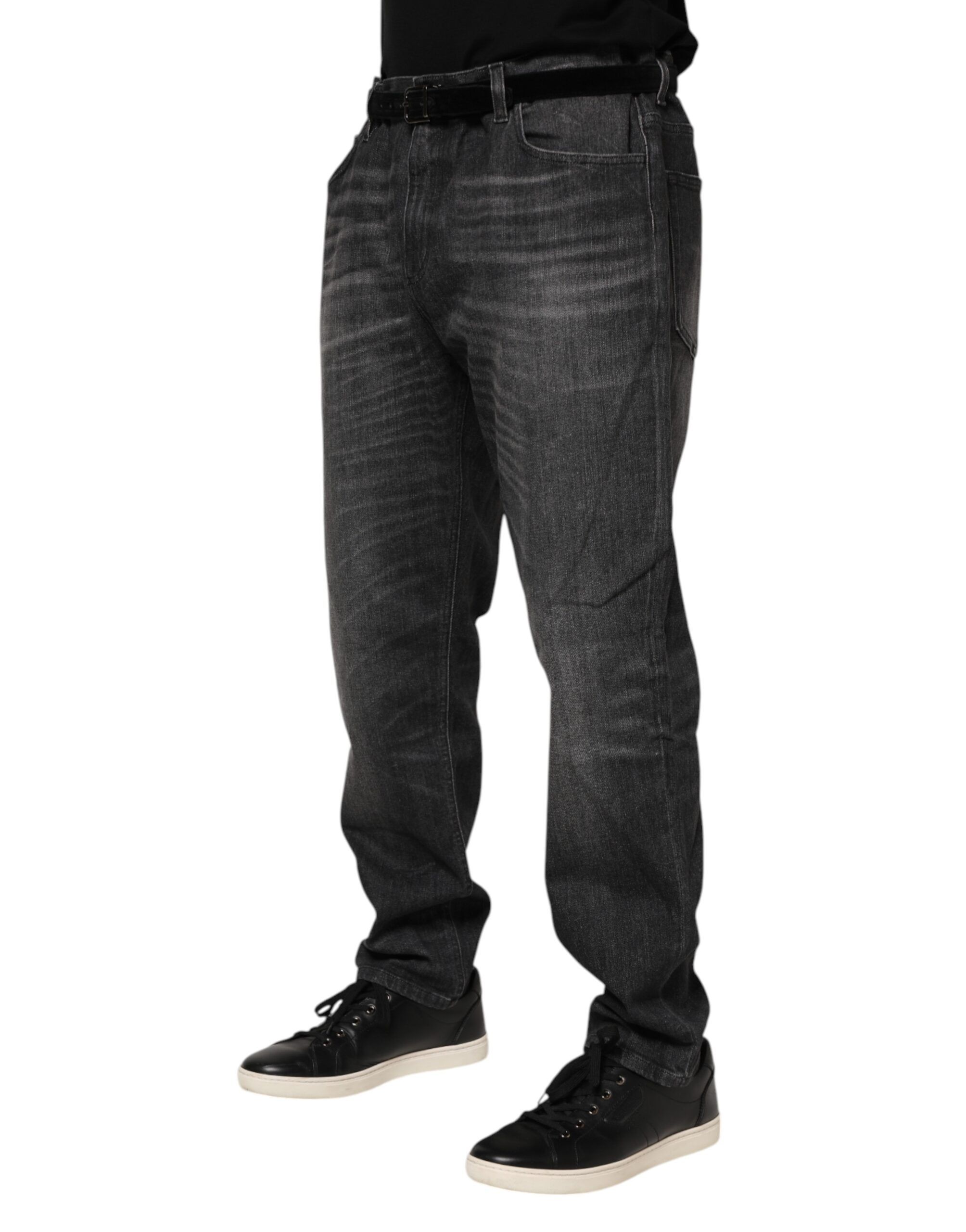 Washed Cotton Loose Denim Men's Jeans - Dolce & Gabbana - Modalova