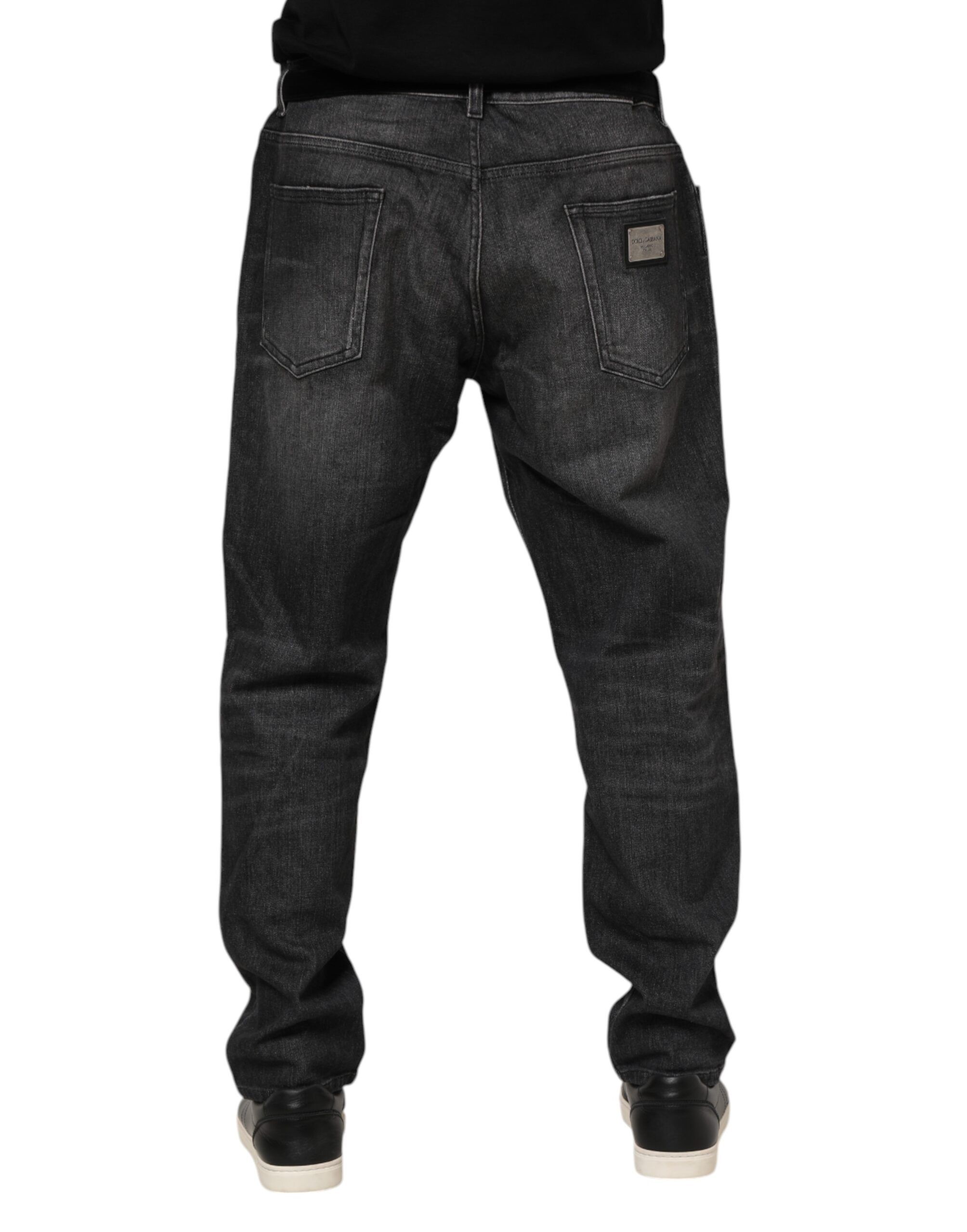 Washed Cotton Loose Denim Men's Jeans - Dolce & Gabbana - Modalova
