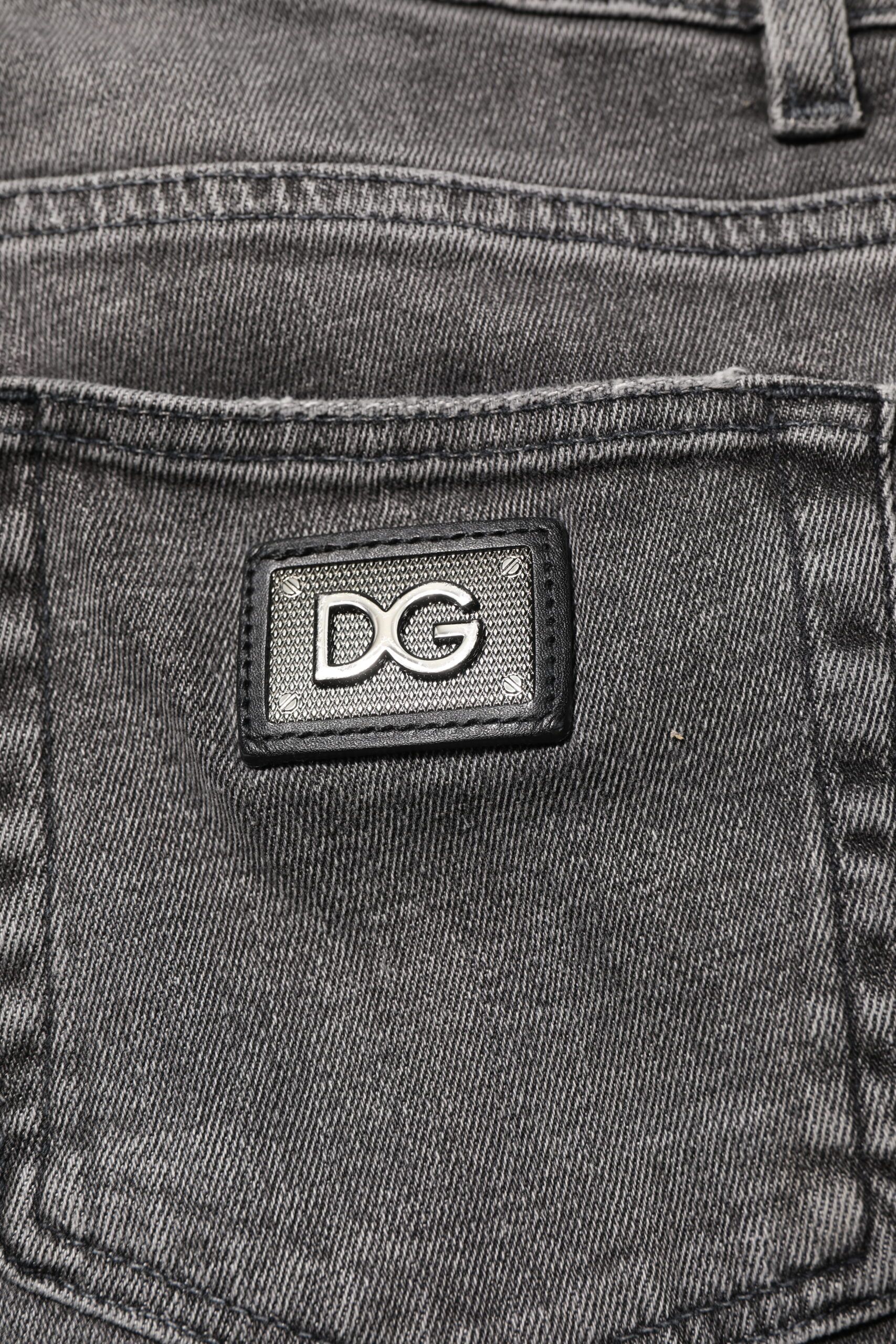 Cotton Logo Plaque Men Denim Men's Jeans - Dolce & Gabbana - Modalova