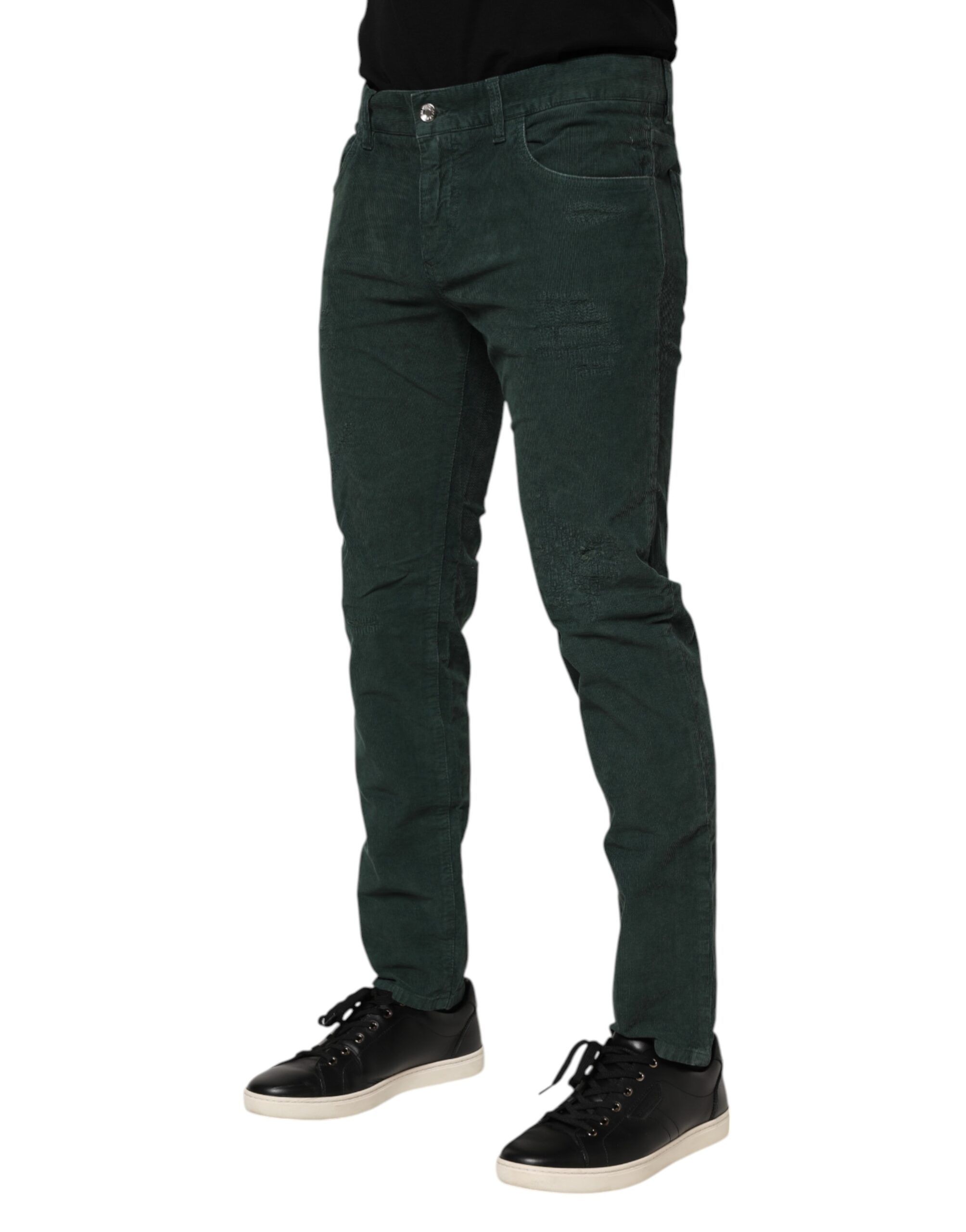 Cotton Corduroy Skinny Men's Pants - Dolce & Gabbana - Modalova
