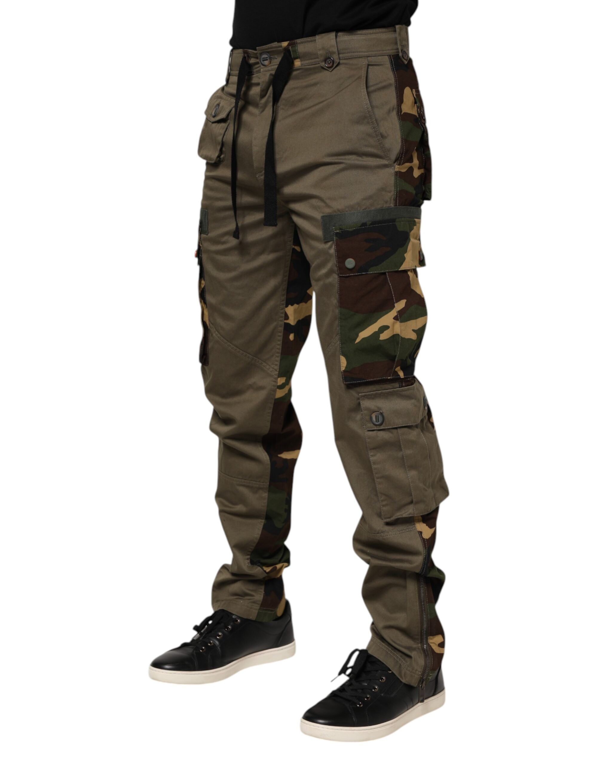 Cotton Camouflage Cargo Men's Pants - Dolce & Gabbana - Modalova