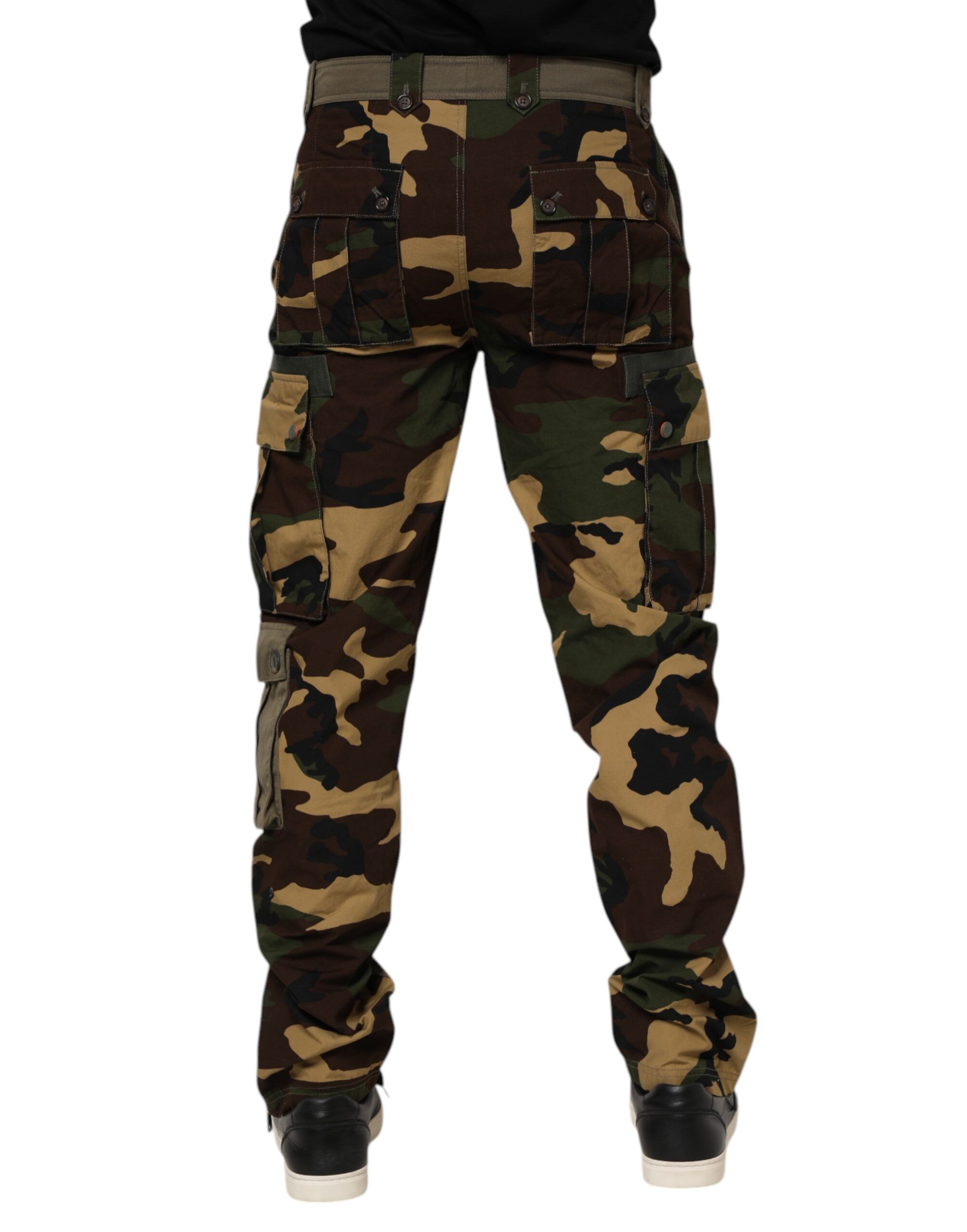 Cotton Camouflage Cargo Men's Pants - Dolce & Gabbana - Modalova