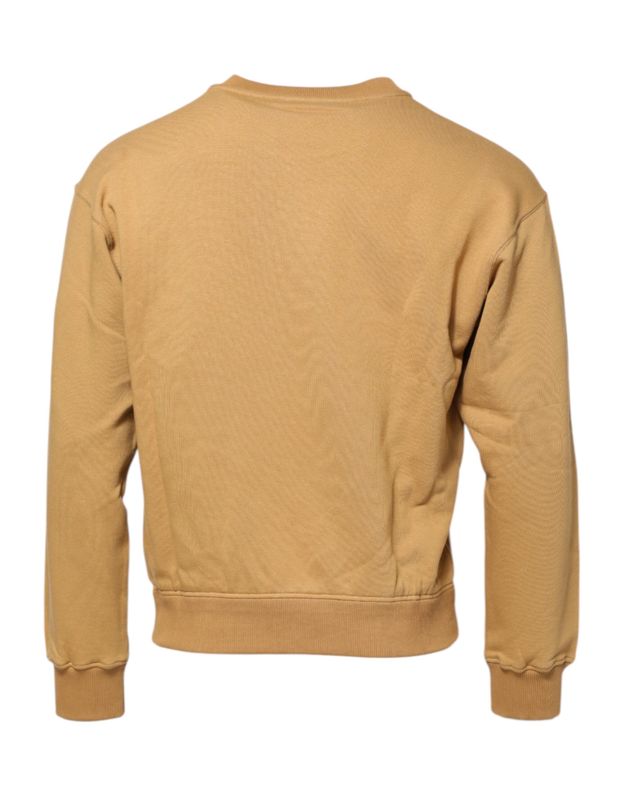 Mustard Cotton DG Embossed Pullover Men's Sweater - Dolce & Gabbana - Modalova