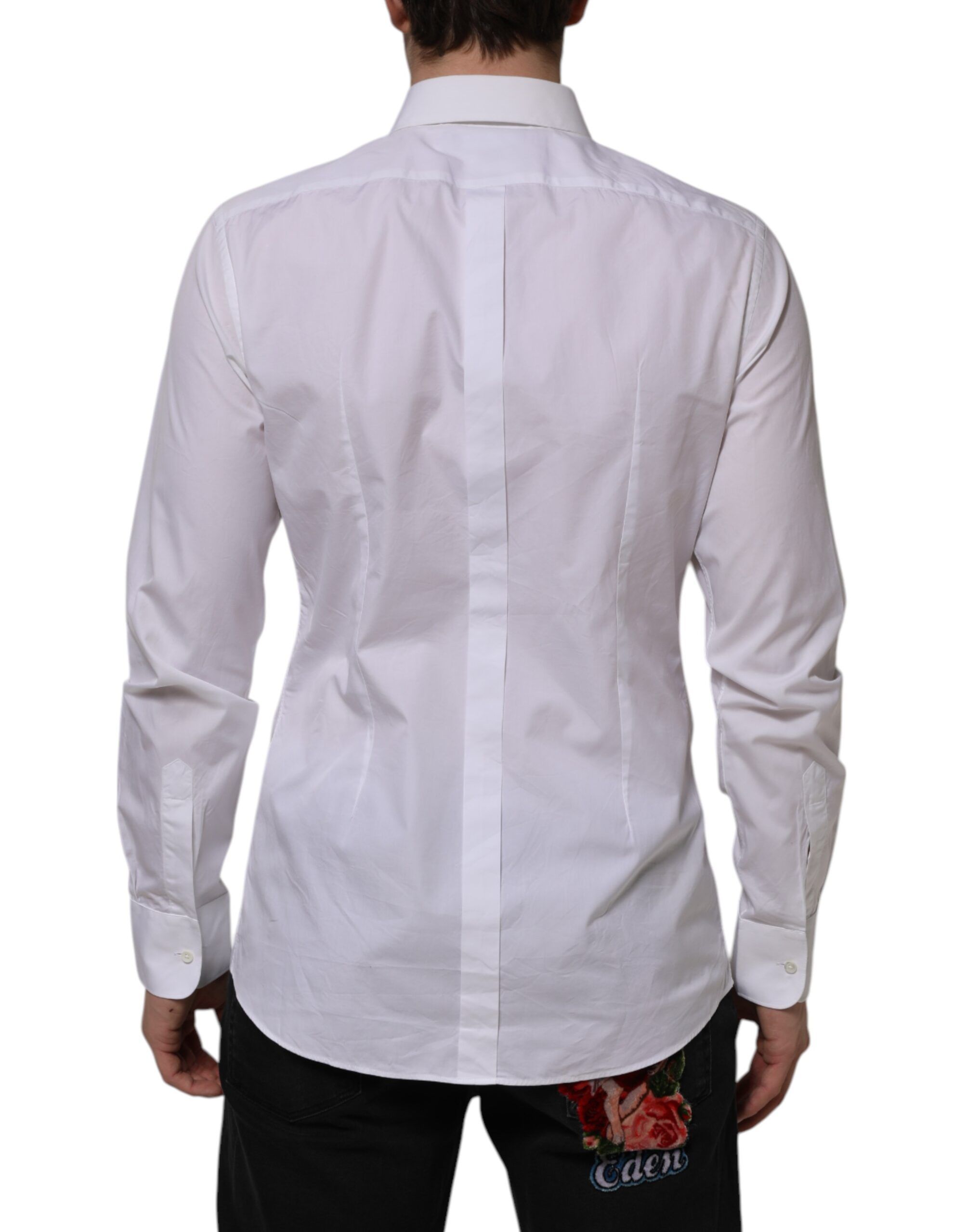 Bib Cotton Poplin GOLD Formal Men's Shirt - Dolce & Gabbana - Modalova